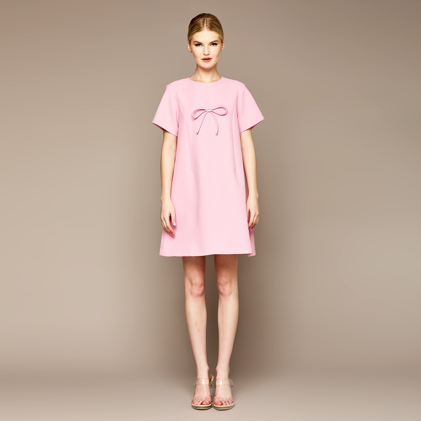 MME. CARLTON MINI BOW DRESS - PINK