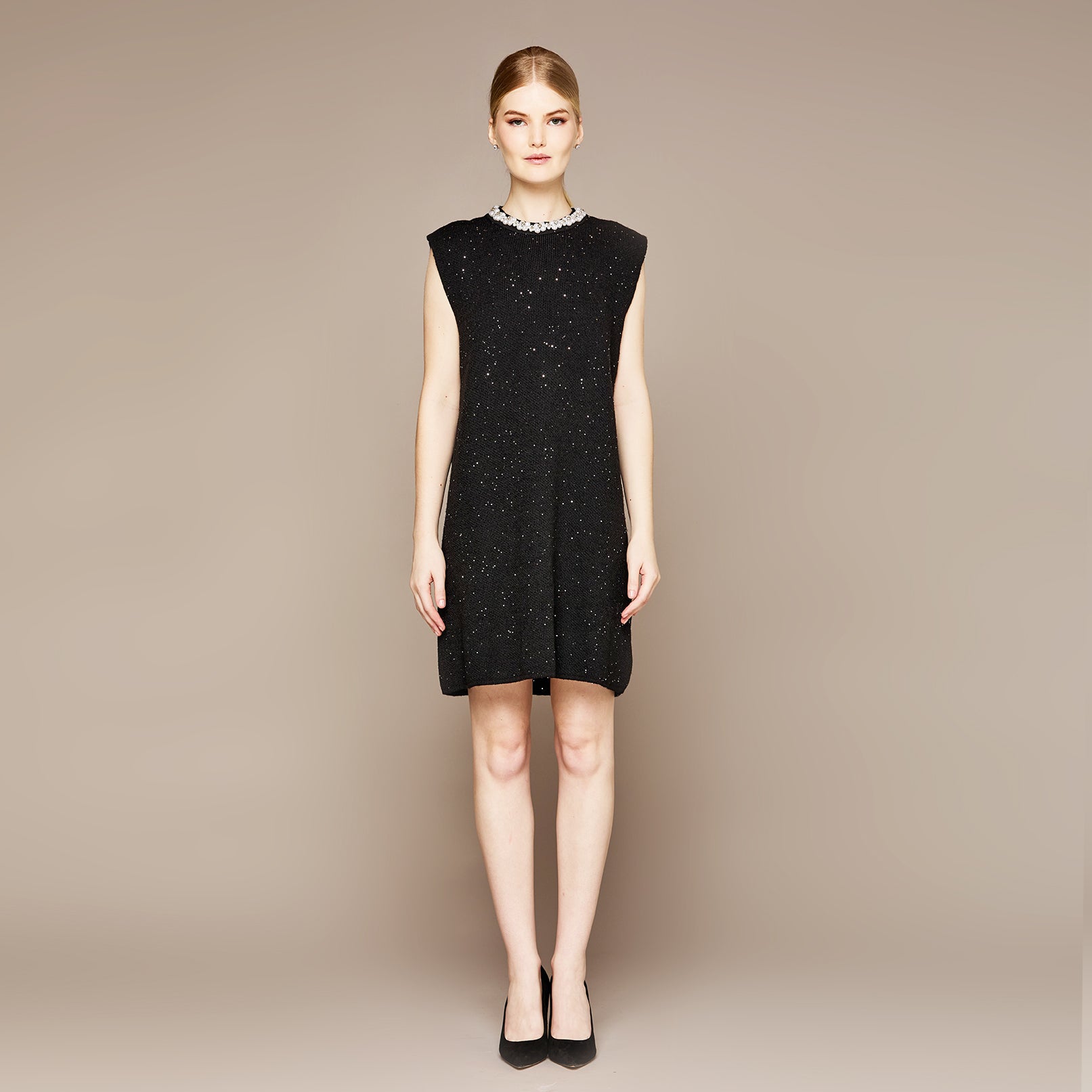 KNIT SEQUIN DRESS
