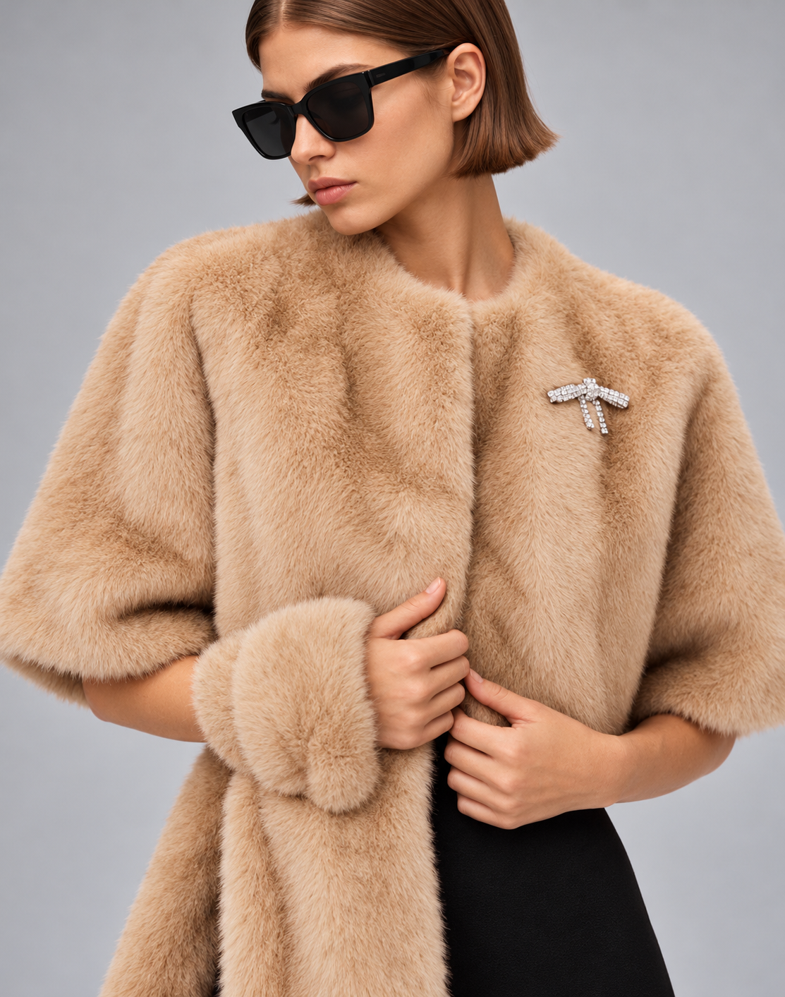 MME. MUFFY FUR COAT + FUR SCARF