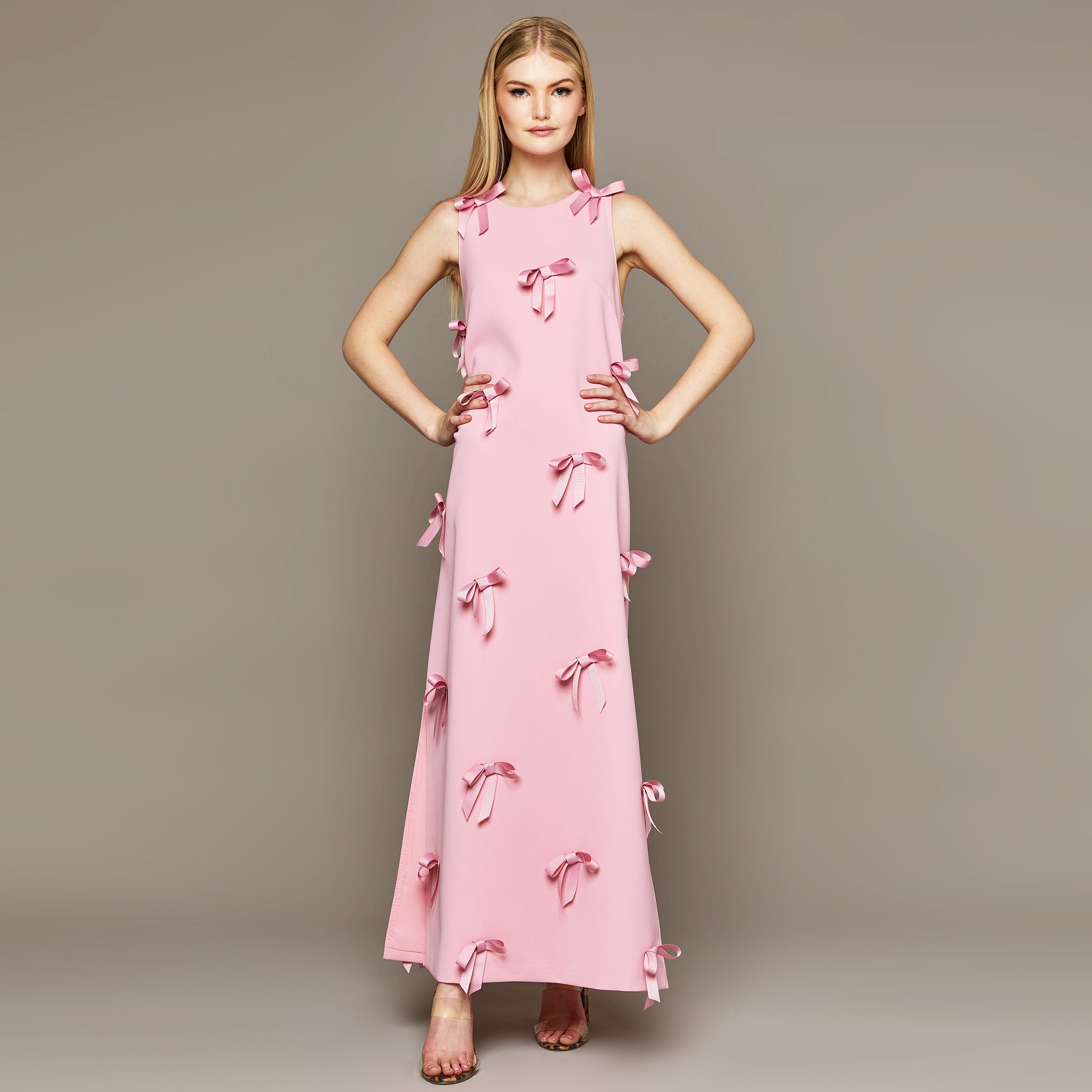 MME. Carlton Bow Garden Dress - ROSE