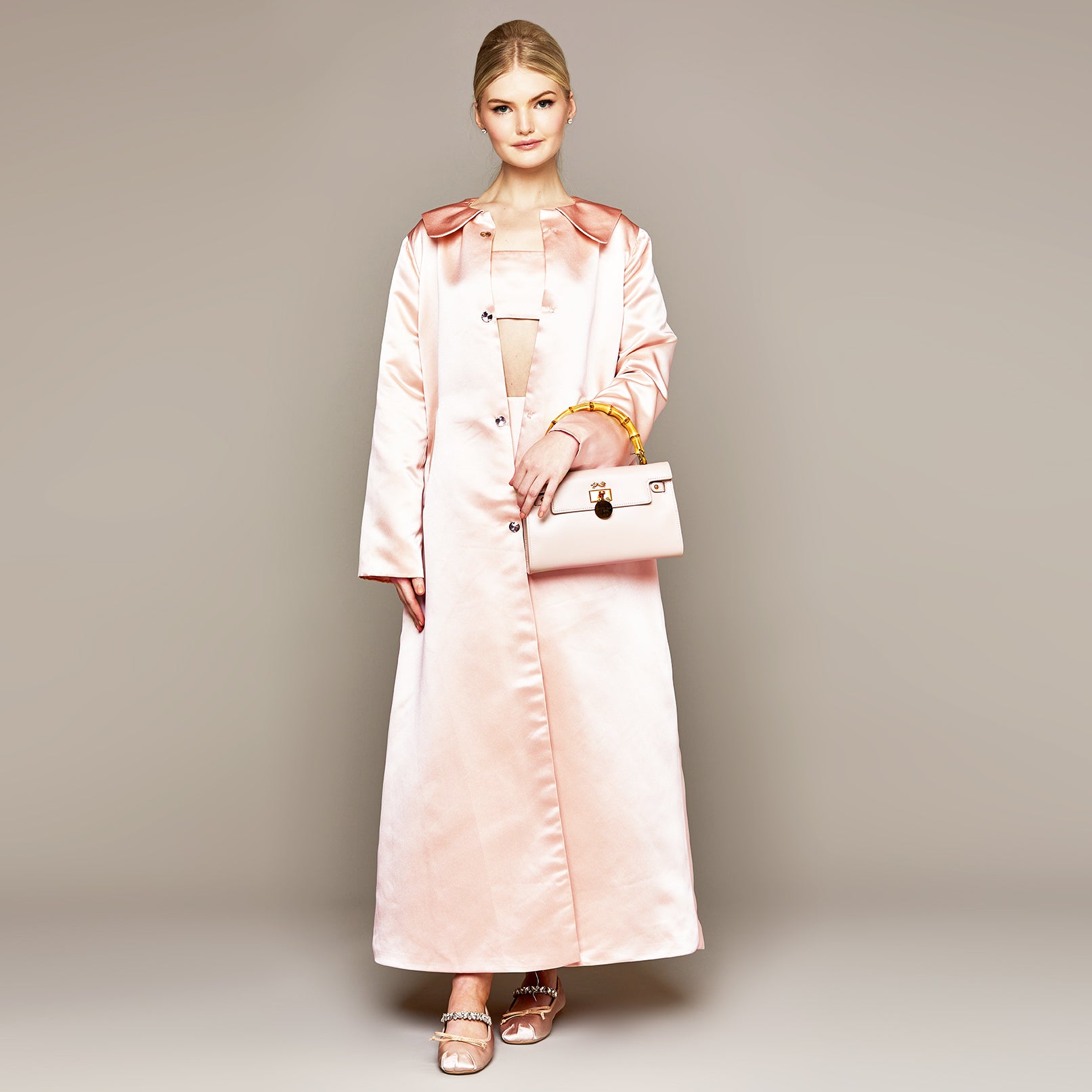 MME.MINK OPERA COAT - OPERA PINK