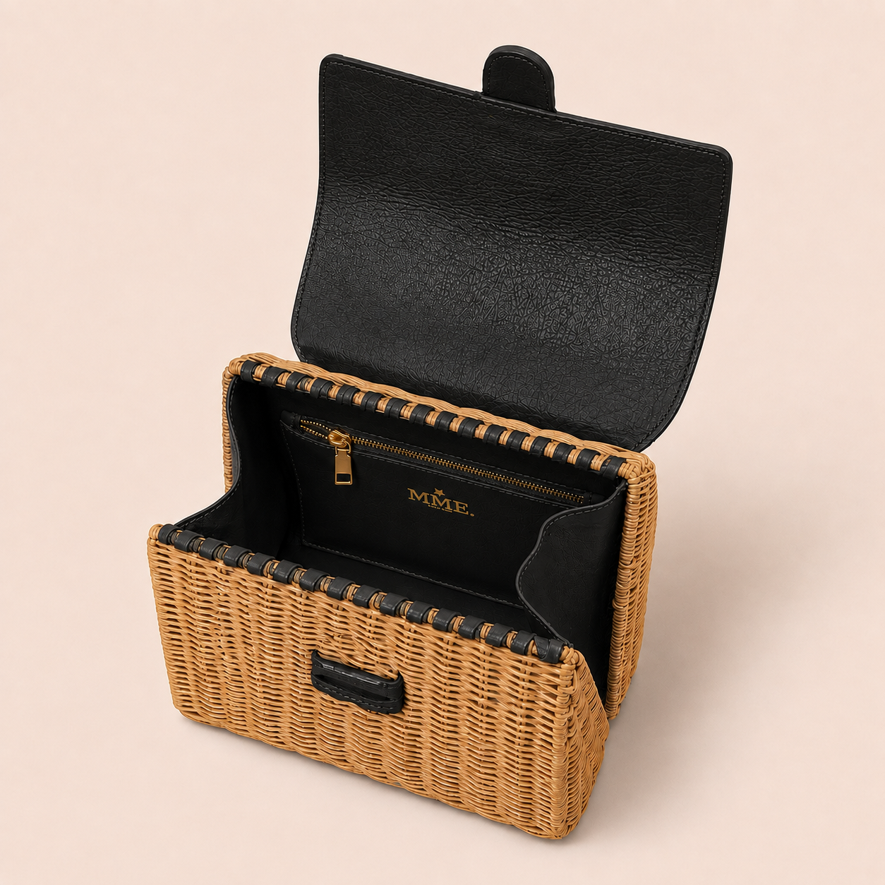 THE CARLTON BOW MINK BASKET 20cm - NOIR