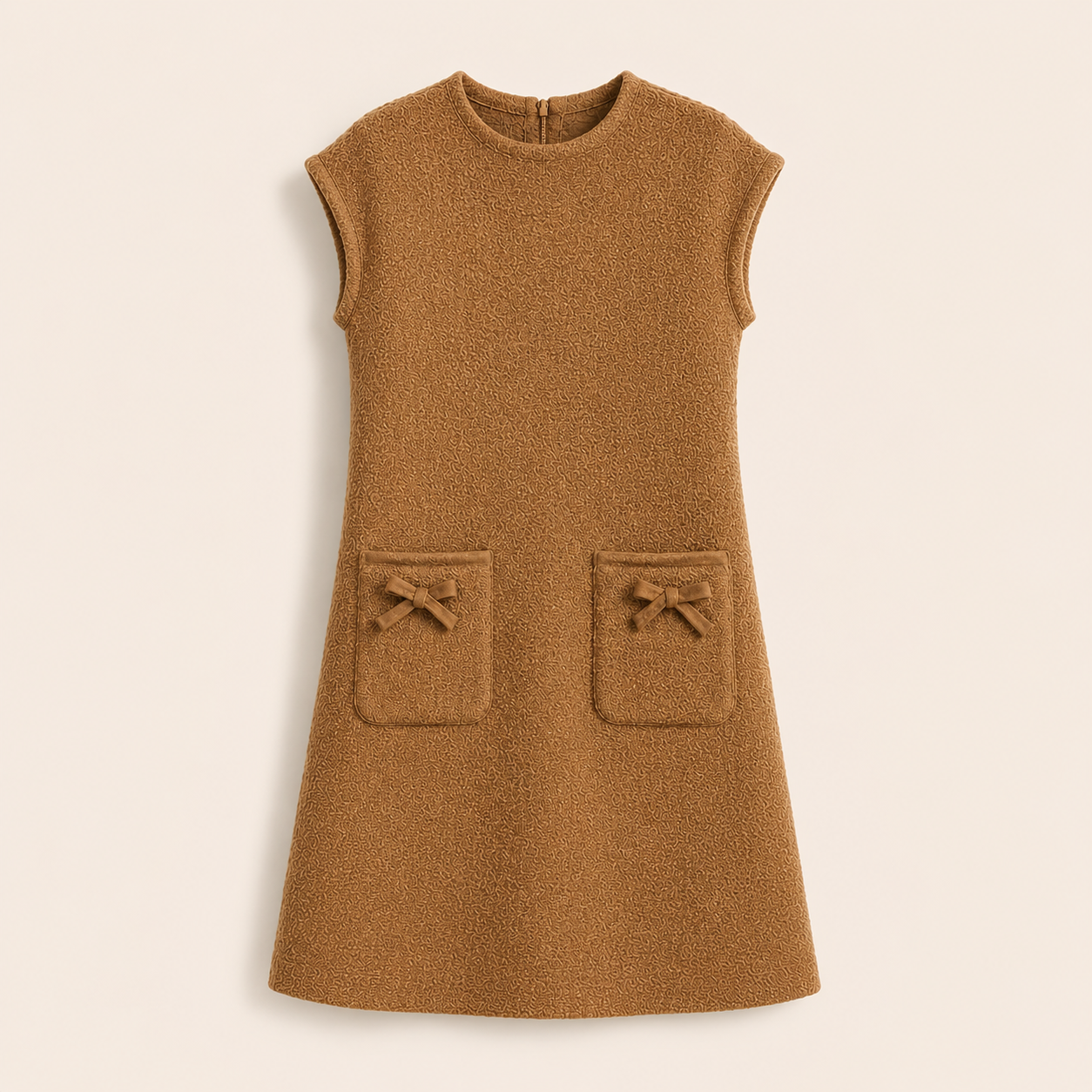 MME. TURLINGTON BOUCLÉ Dress - CAMEL