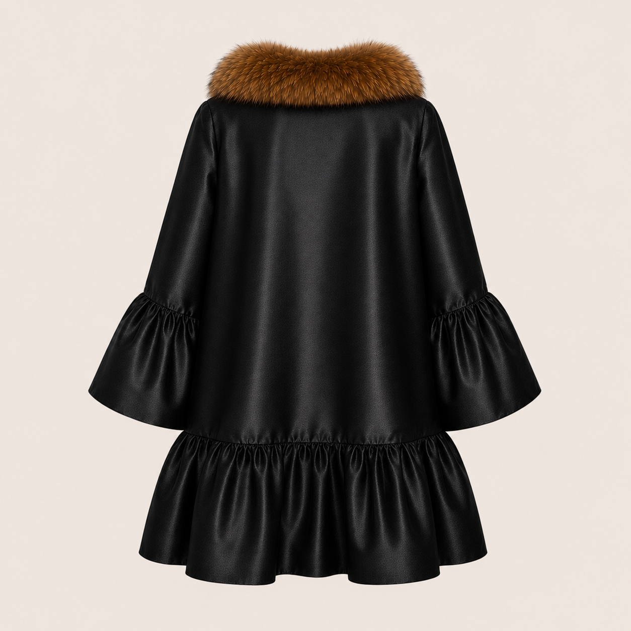 MME.MADISON SATIN TWILL DRESS - NOIR