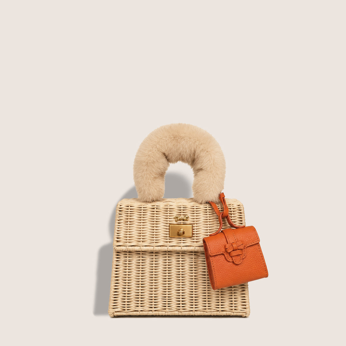 MME. MALLORY MINK BASKET BAG - ERMIN