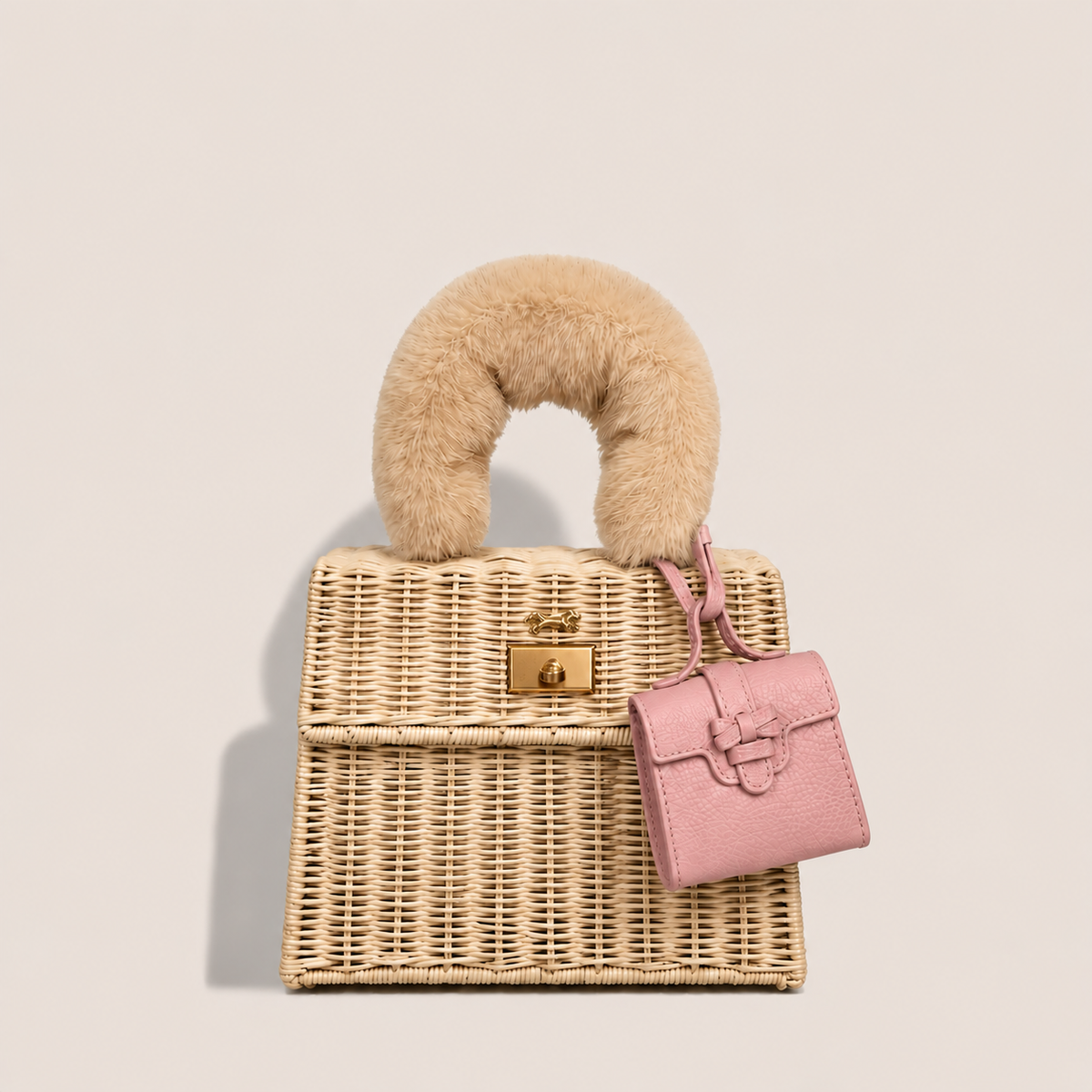 MME. MALLORY MINK BASKET BAG - ERMIN