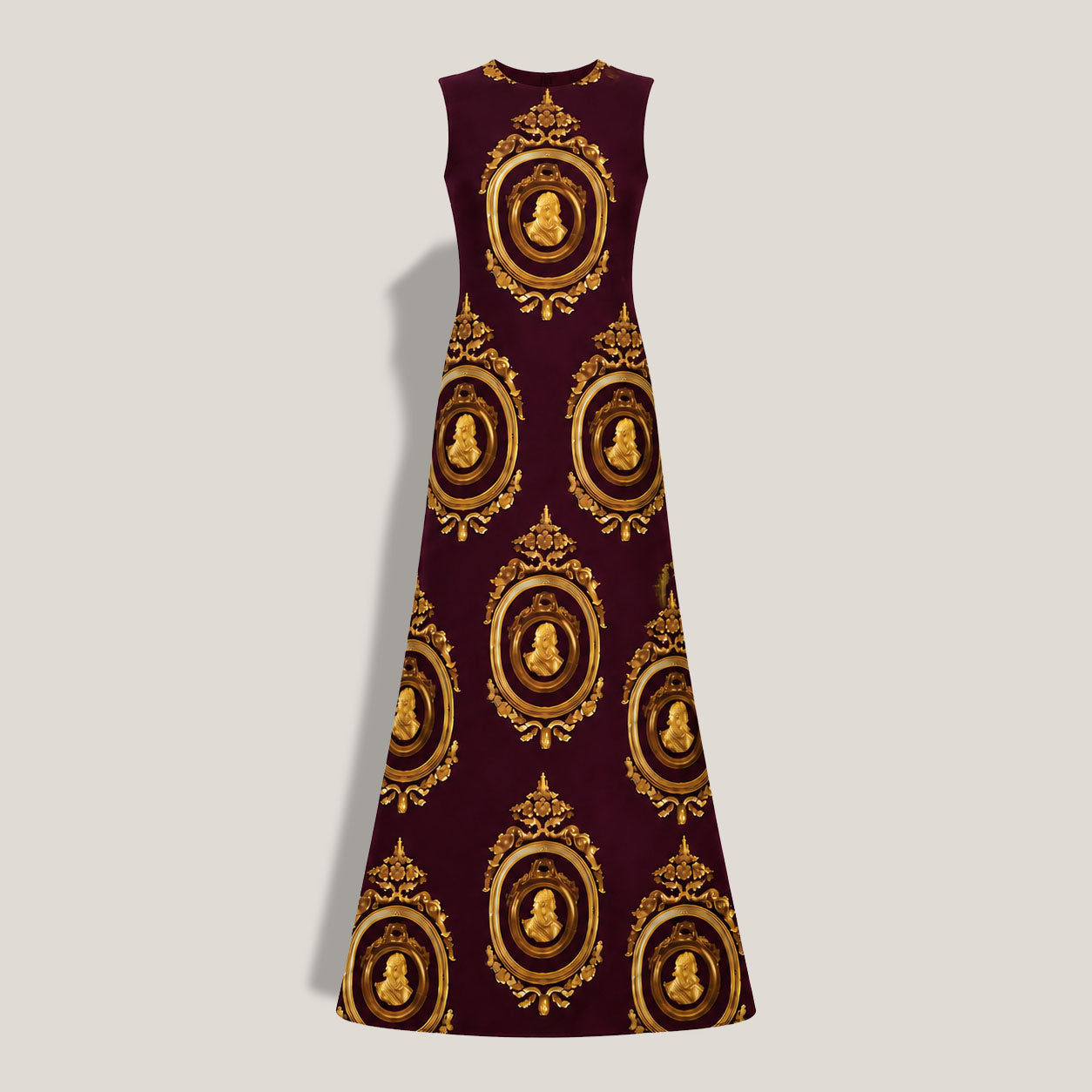 MME. ROCOCO GOWN - BURGUNDY