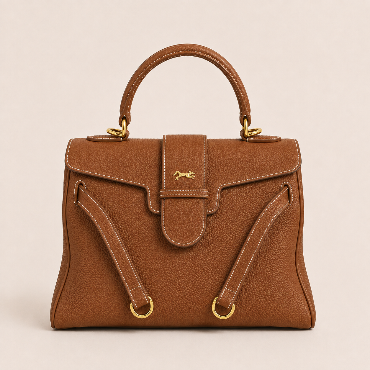 The ONASSIS 30cm LADY BAG - SADDLE