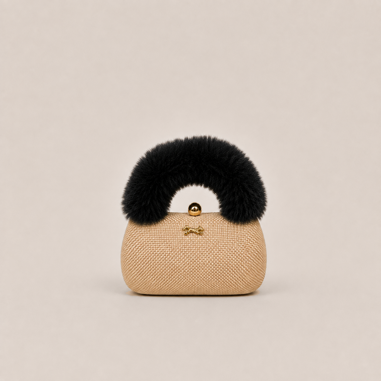 MME. WOVEN CASE CLUTCH - NOIR