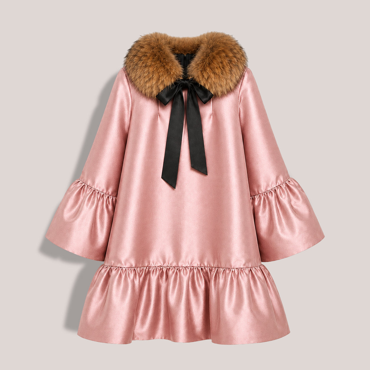MME.MADISON SATIN TWILL DRESS - ROSE