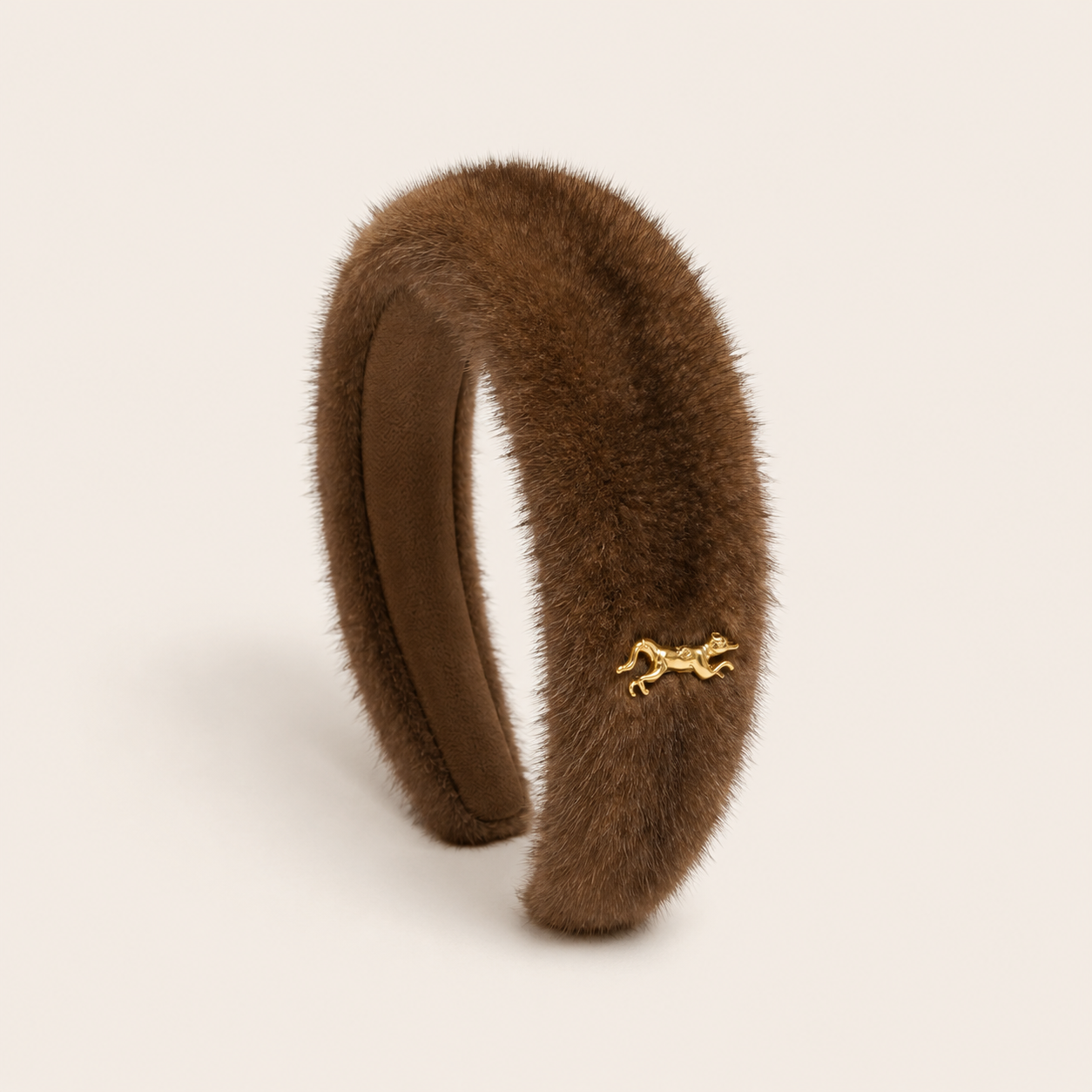 MME.MINKY HEAD BAND - SABLE