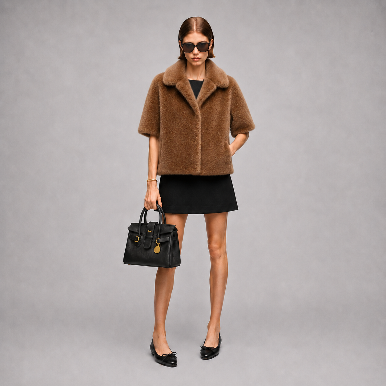 THE MINKY DAY COAT - COCOA