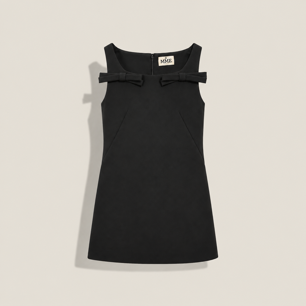 MME. MINI KITTY BOW DRESS - NOIR