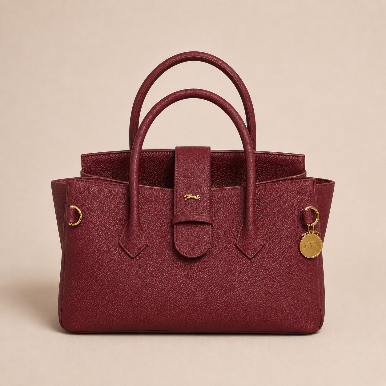 The ONASSIS 35 TOTE - TOGO BURGUNDY