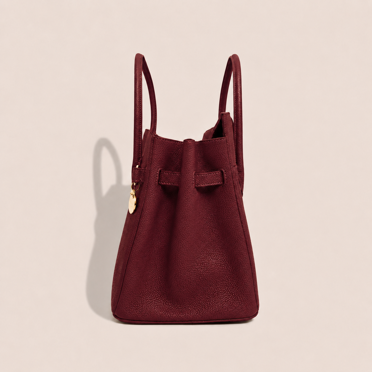 The ONASSIS 35 TOTE - TOGO BURGUNDY