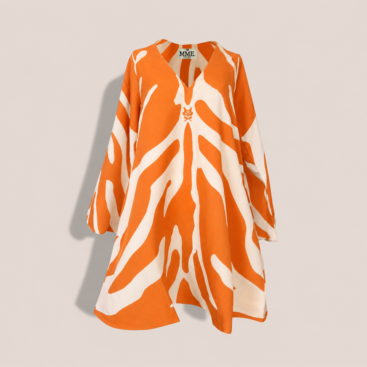 MME. "ZEBRA" PALM BEACH MINI Dress - Clementine