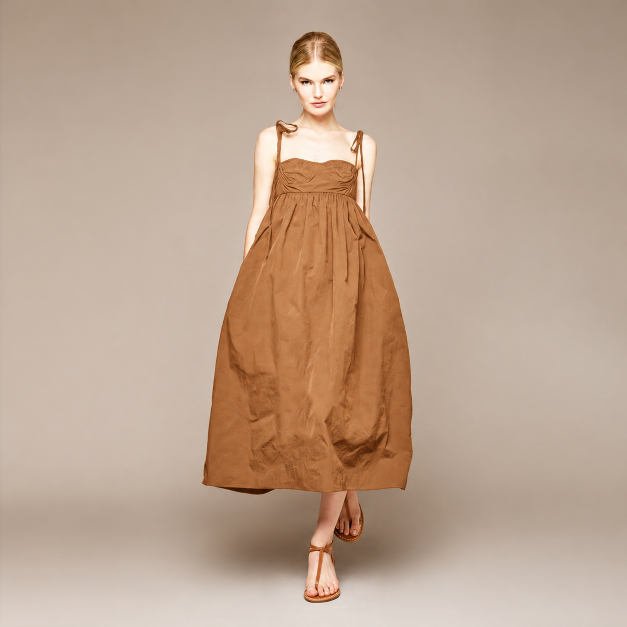 MME. ROYCE Dress - COGNAC