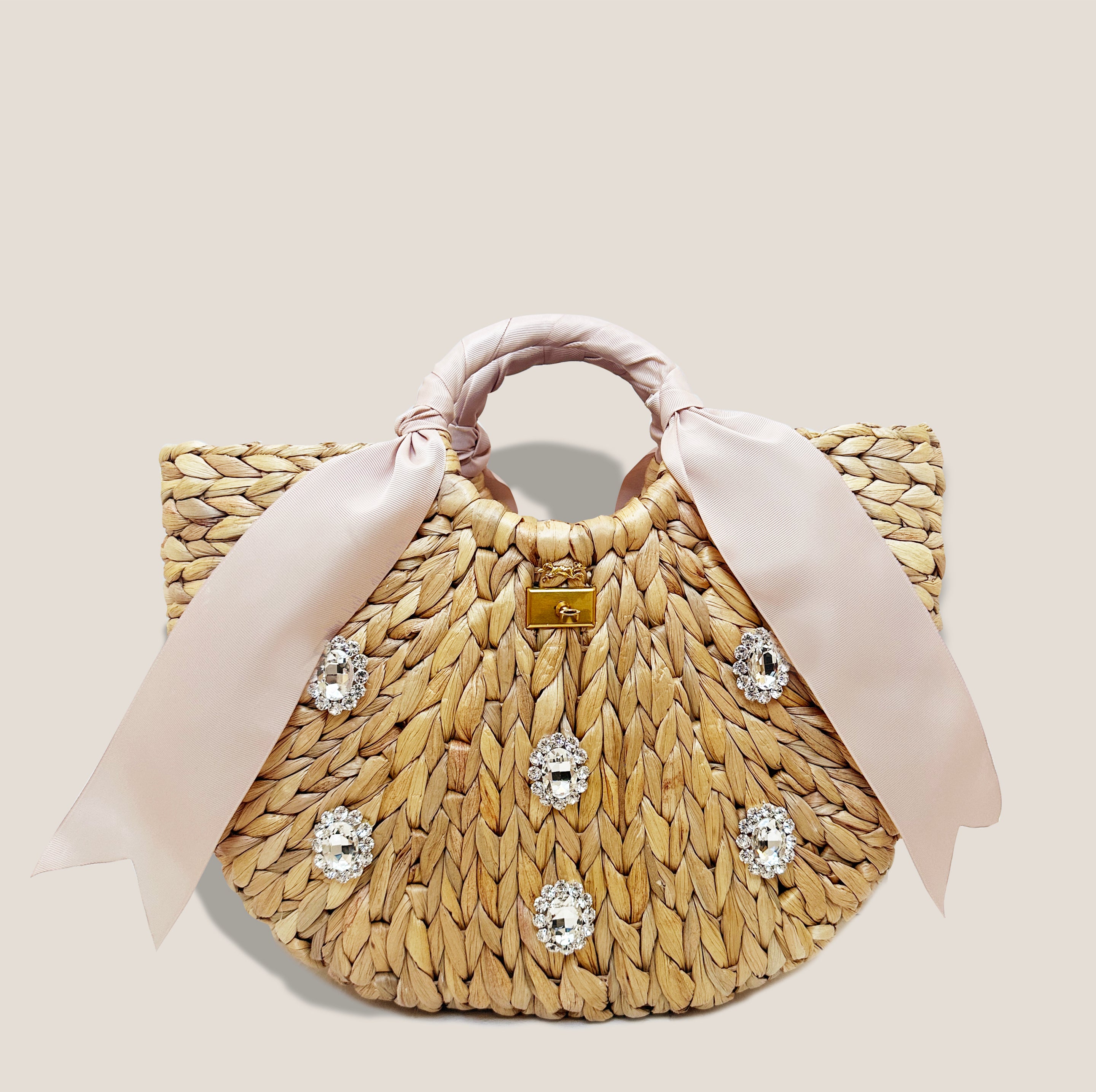 MME. BENTLEY CRYSTAL TOTE - NUDE