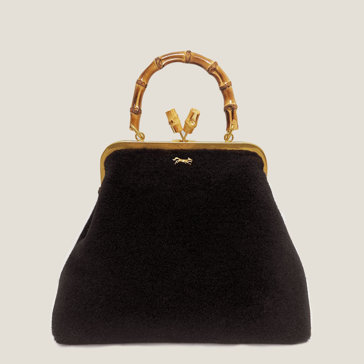 MME. No. 7 Bamboo Clutch - FUR NOIR