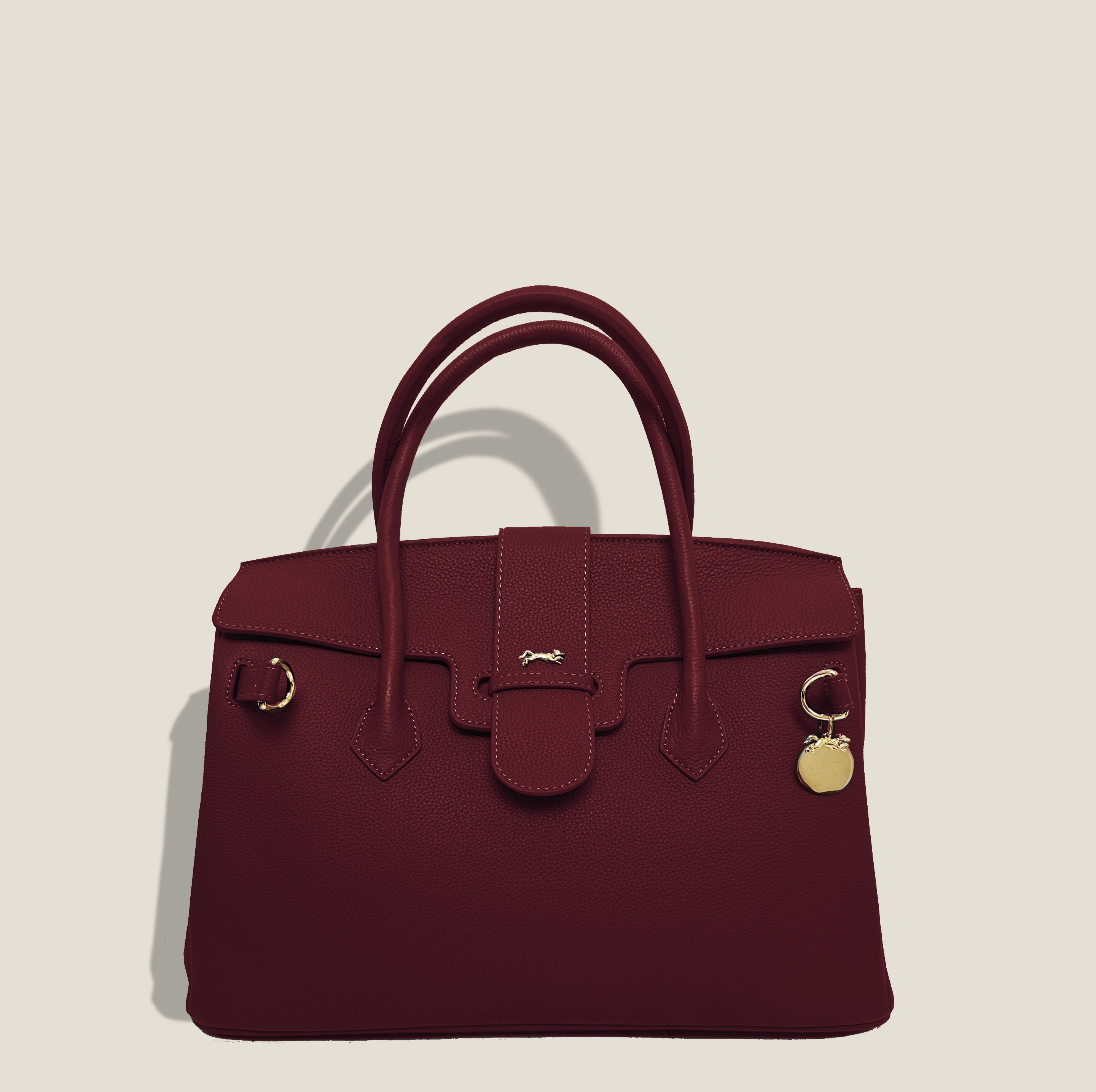The ONASSIS 35 TOTE - TOGO BURGUNDY