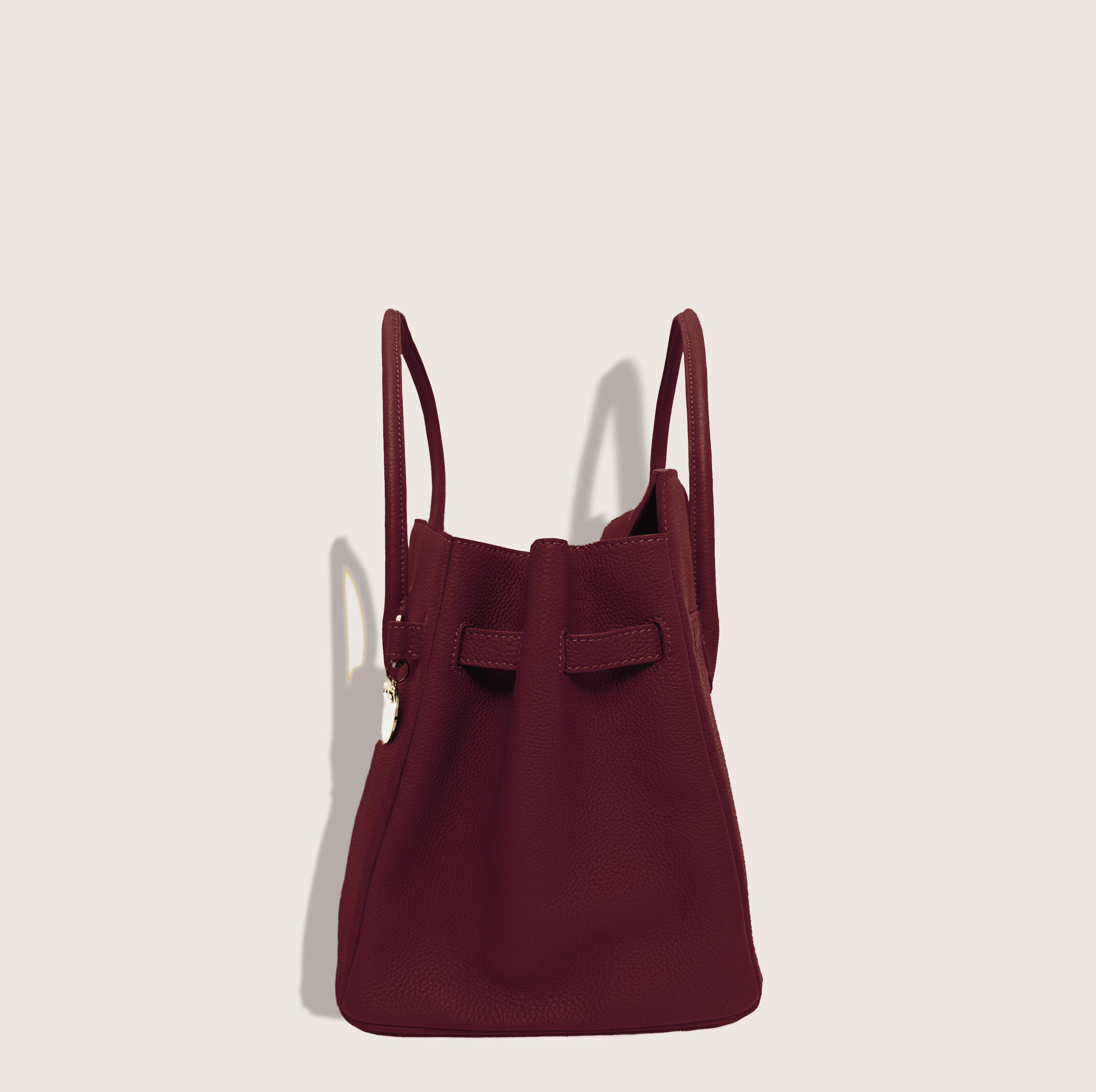 The ONASSIS 35 TOTE - TOGO BURGUNDY