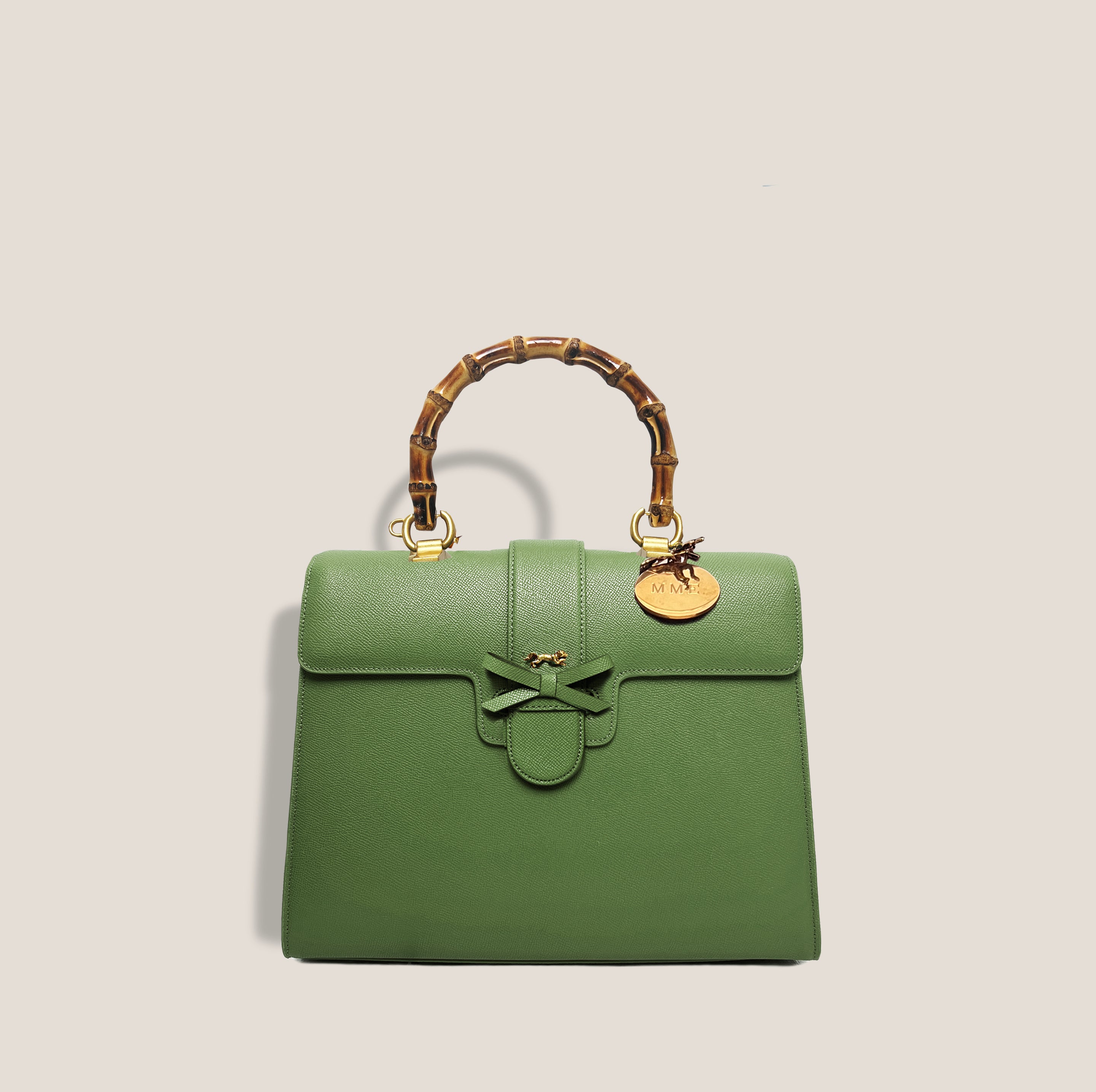 THE CARLTON BOW BAG PETITE - MOSS