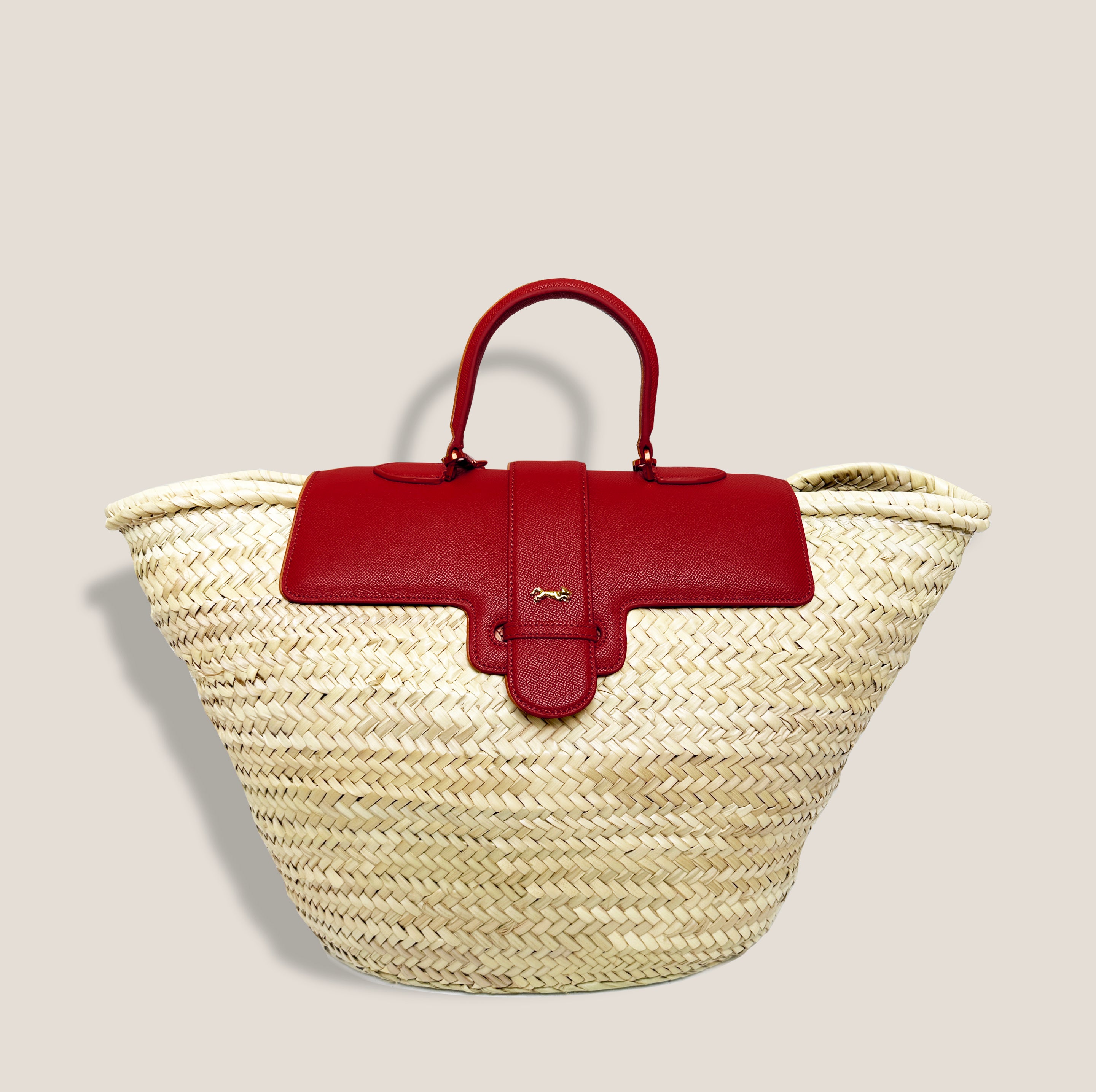 MME.CARLTON BASKET TOTE - RED