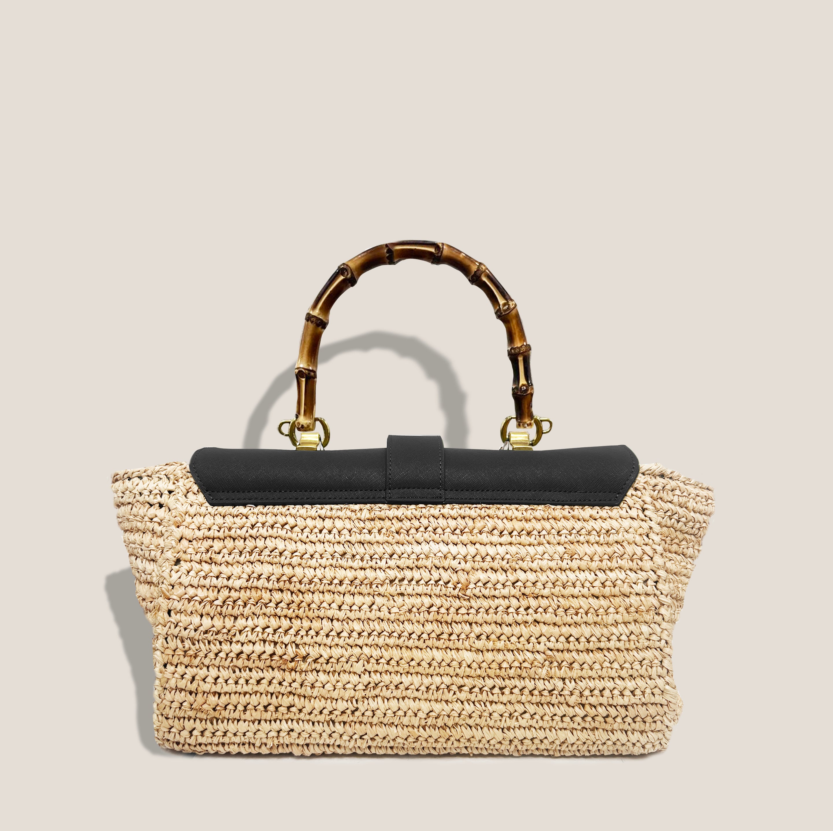 WOVEN MISS ONASSIS BAG - NOIR