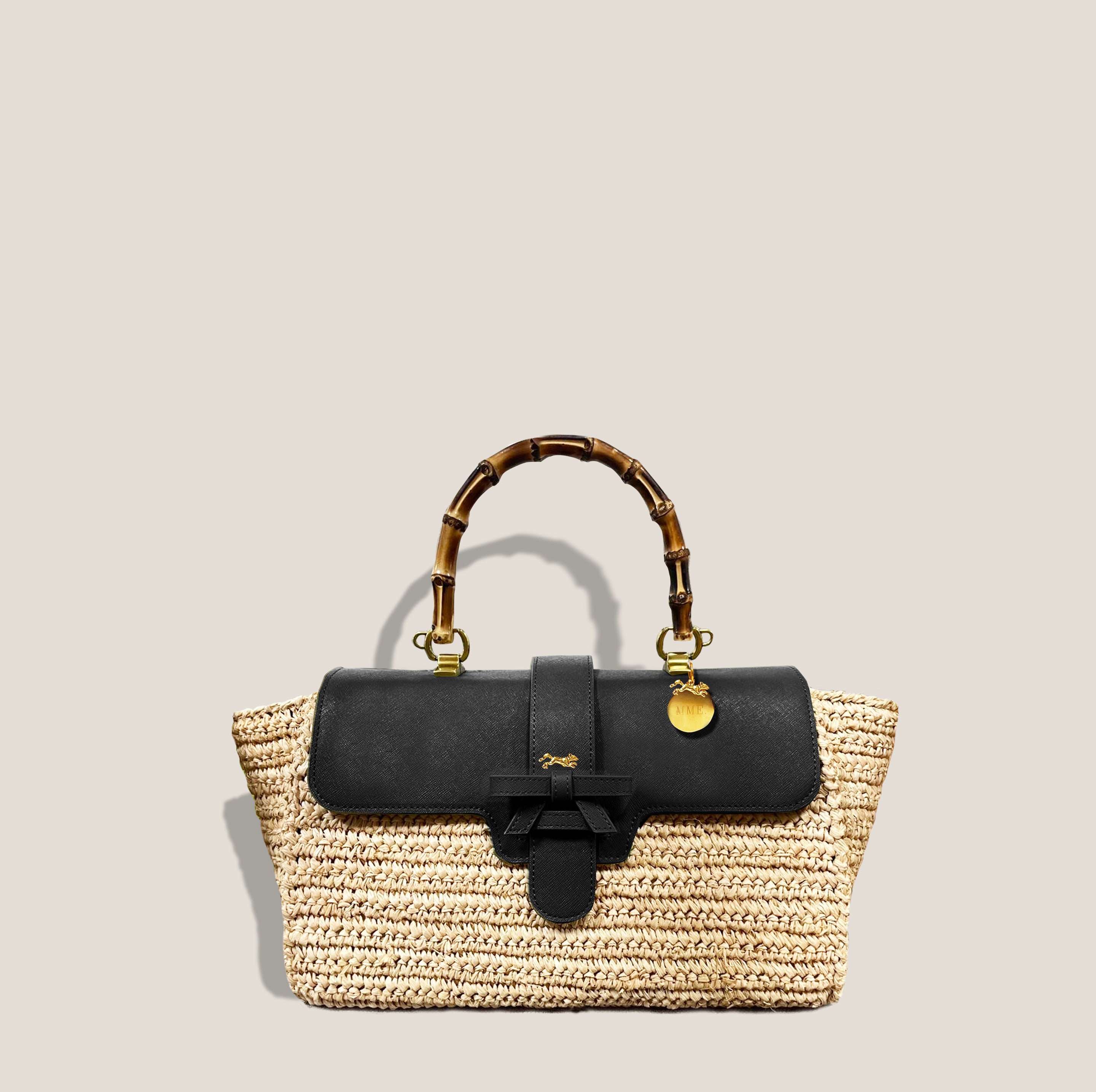 WOVEN MISS ONASSIS BAG - NOIR