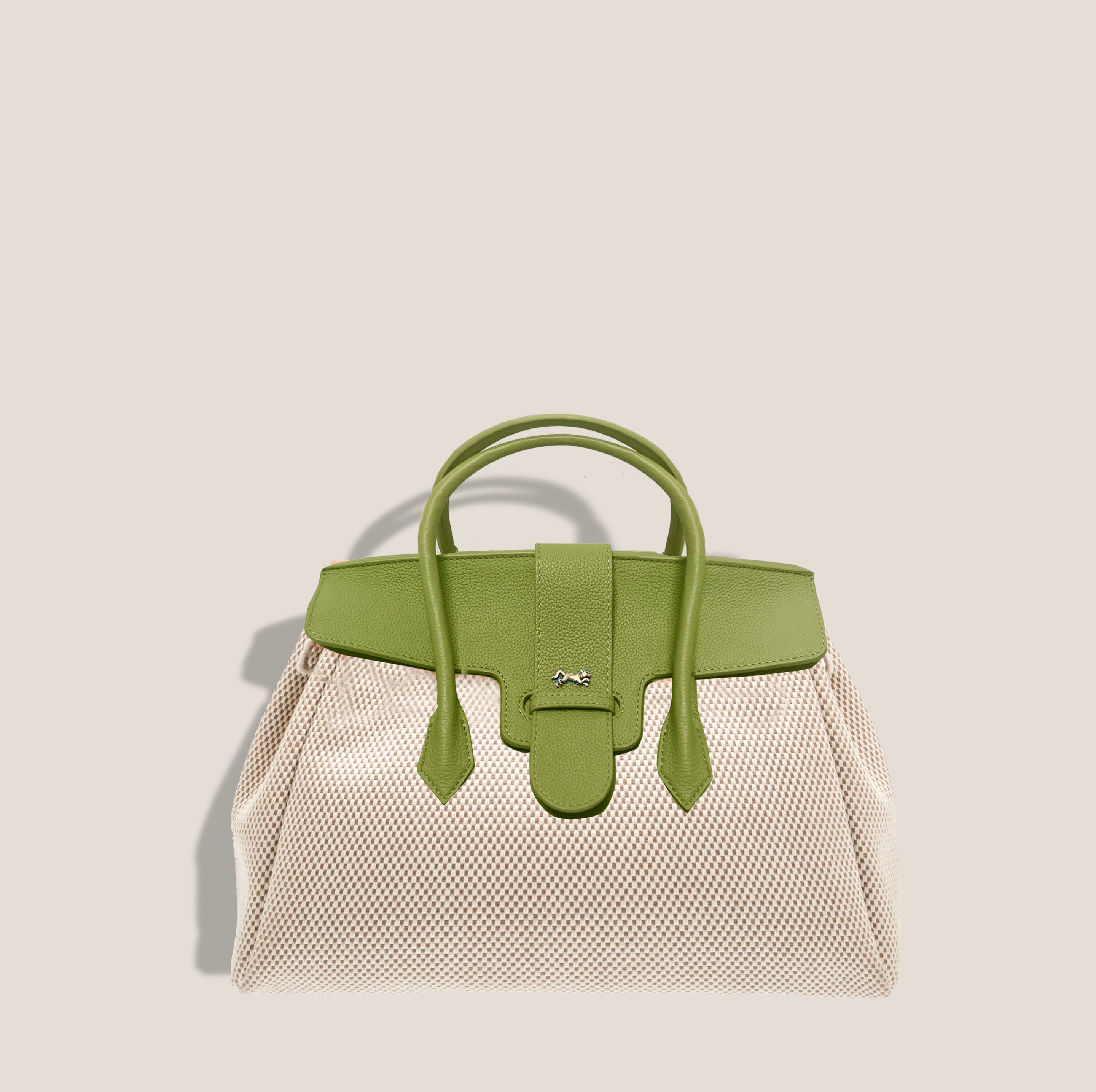 The ONASSIS 30 CANVAS TOTE - Chartreuse