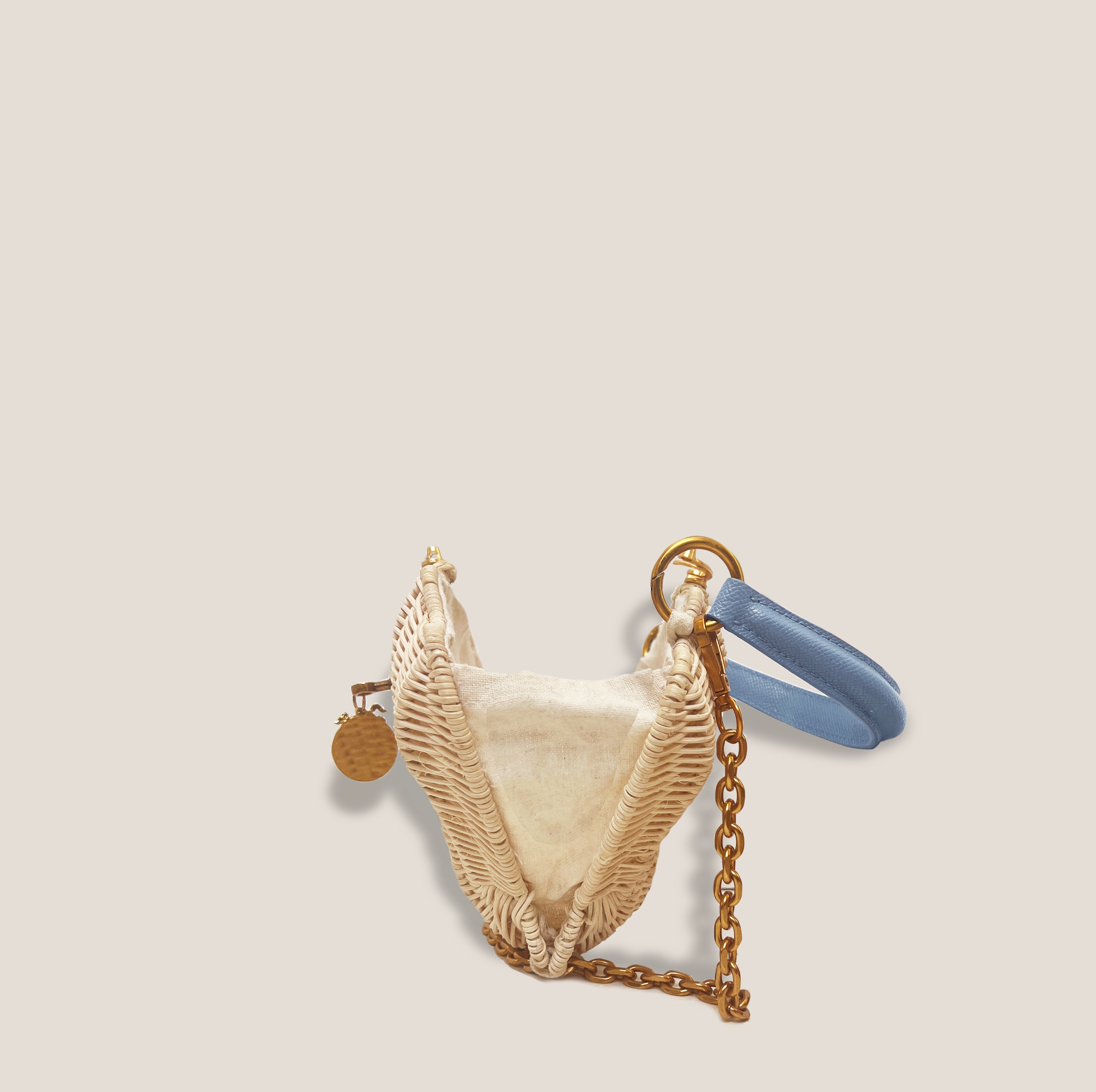 MME.MINK SHELL Clutch CORNFLOWER