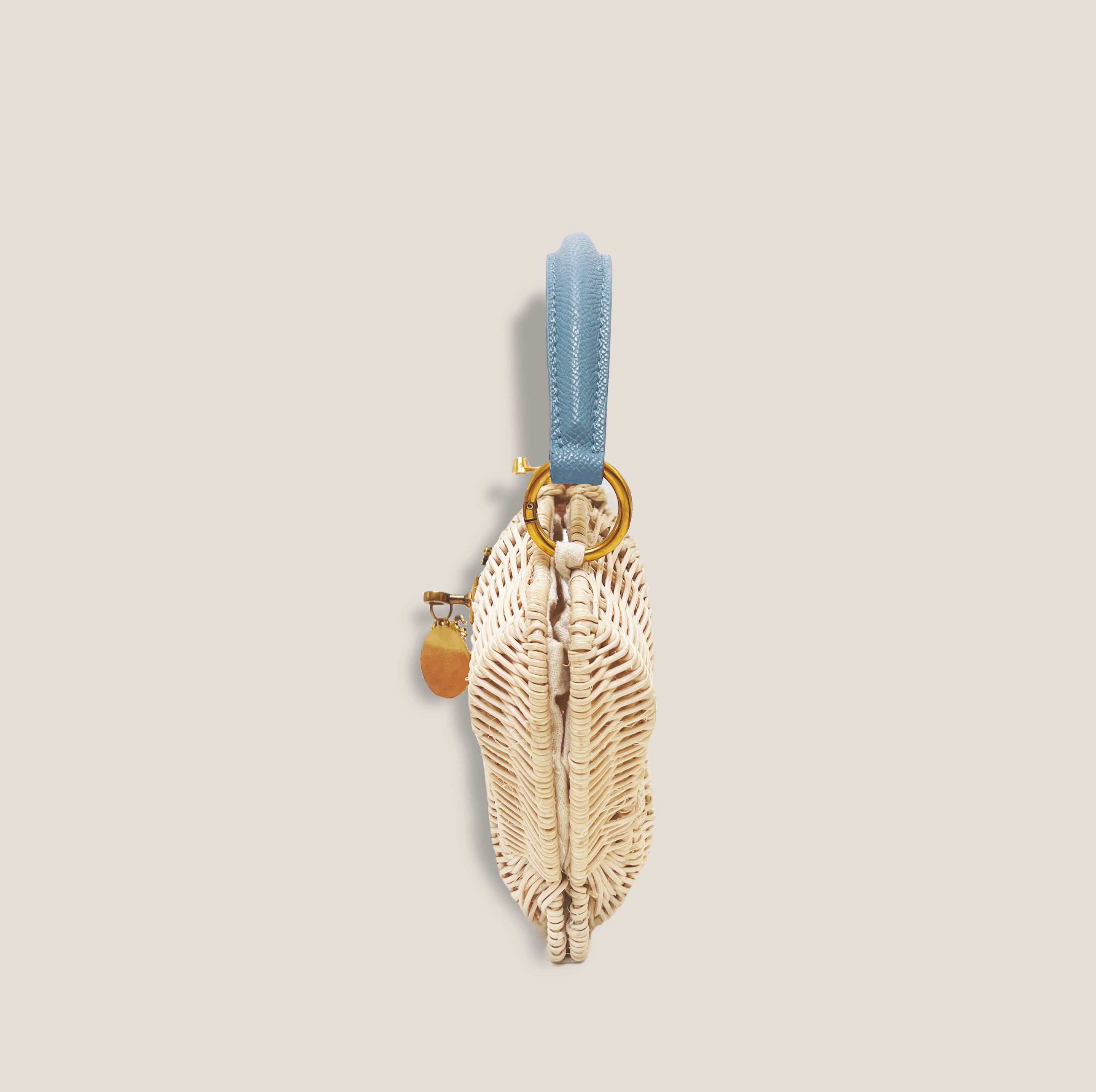 MME.MINK SHELL Clutch CORNFLOWER