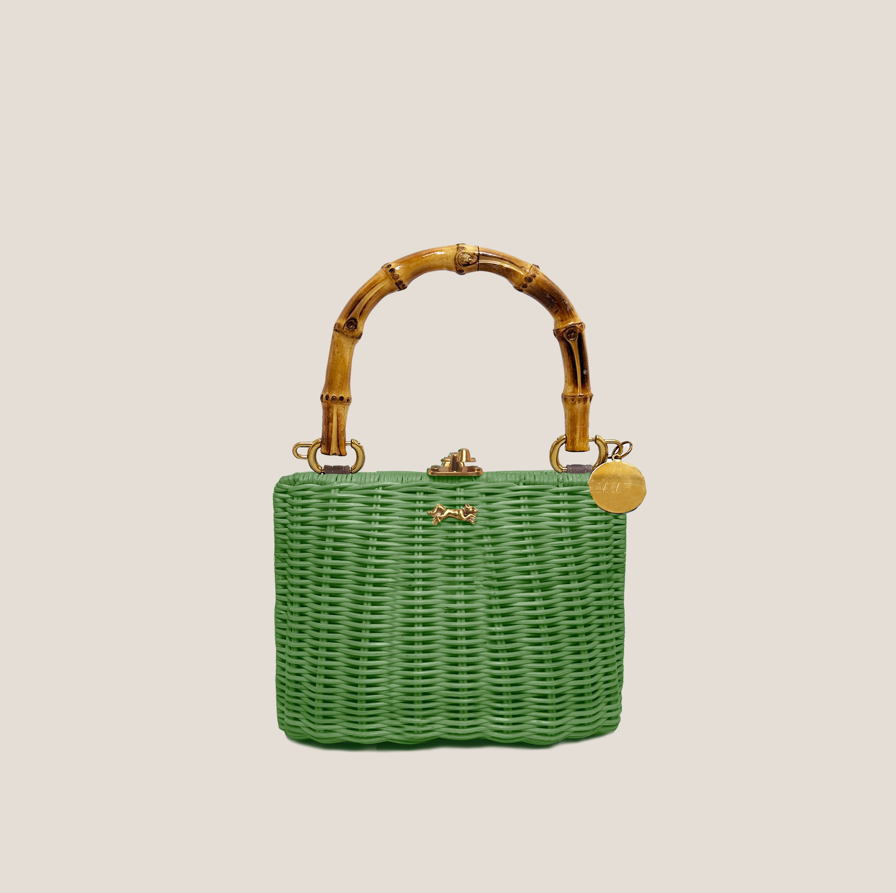 MME. MINI KELLY BAMBOO CLUTCH - ENVY