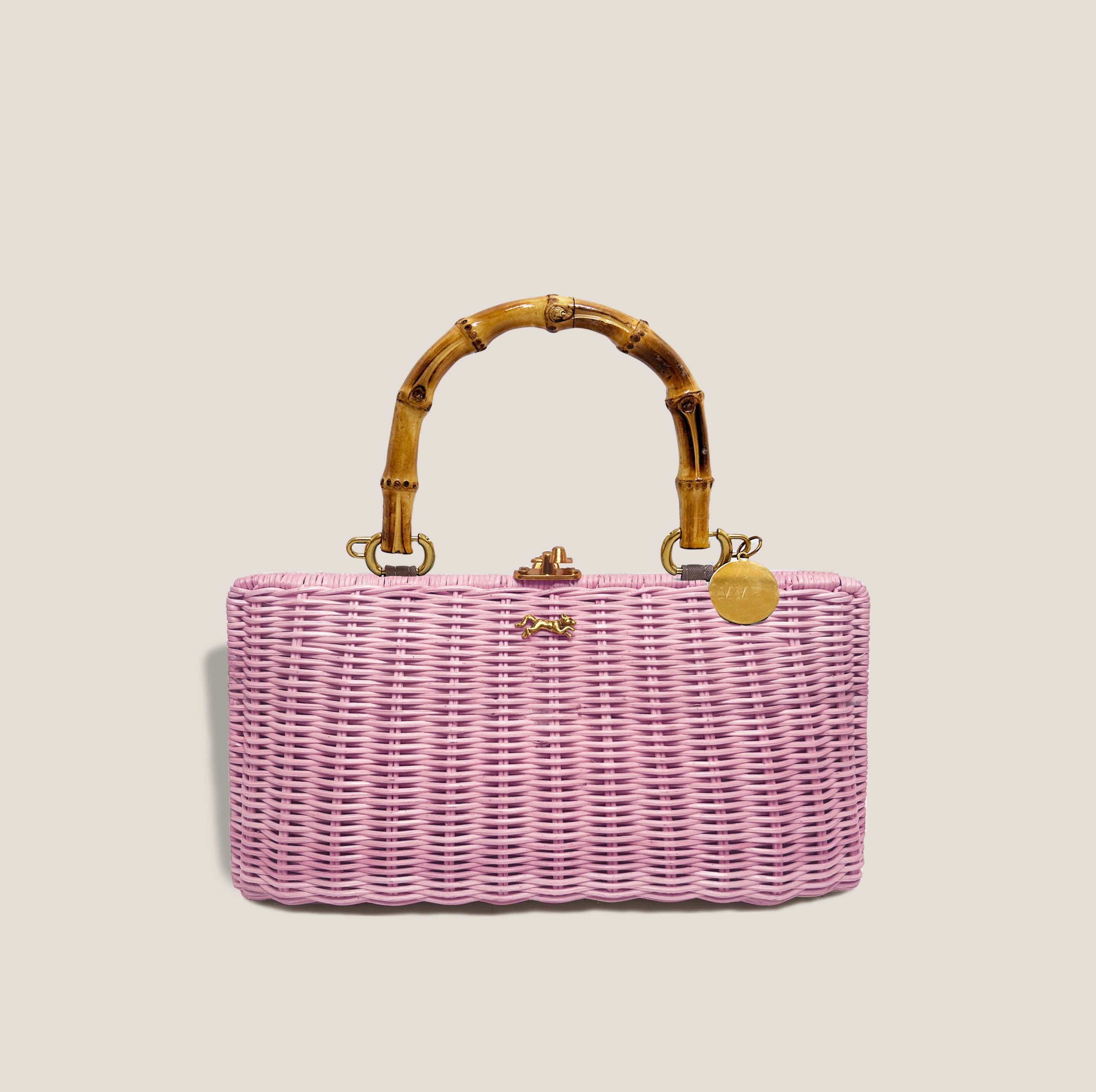 MME. KELLY BAMBOO CLUTCH - ROSE