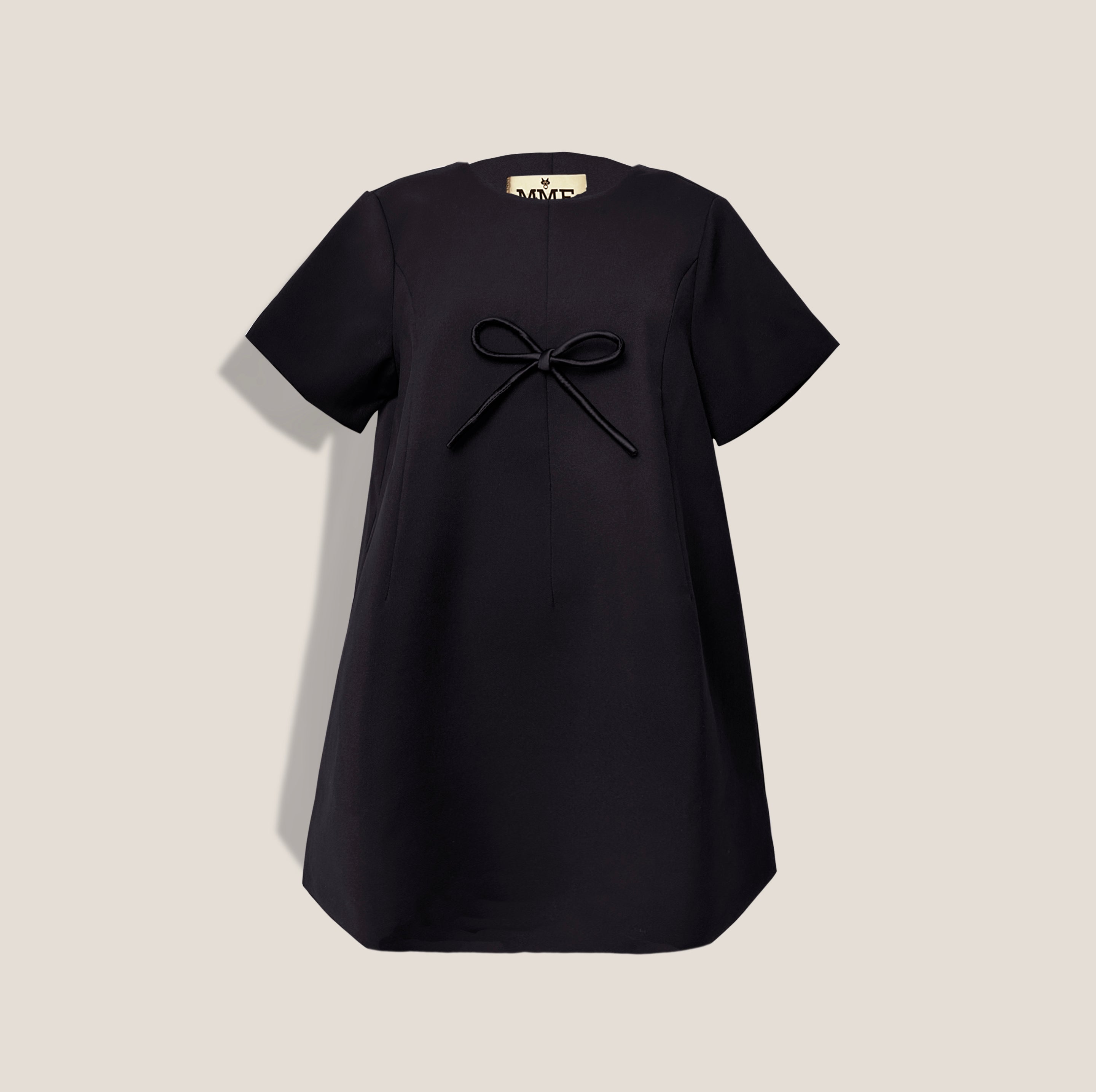 MME. CARLTON MINI BOW DRESS - NOIR