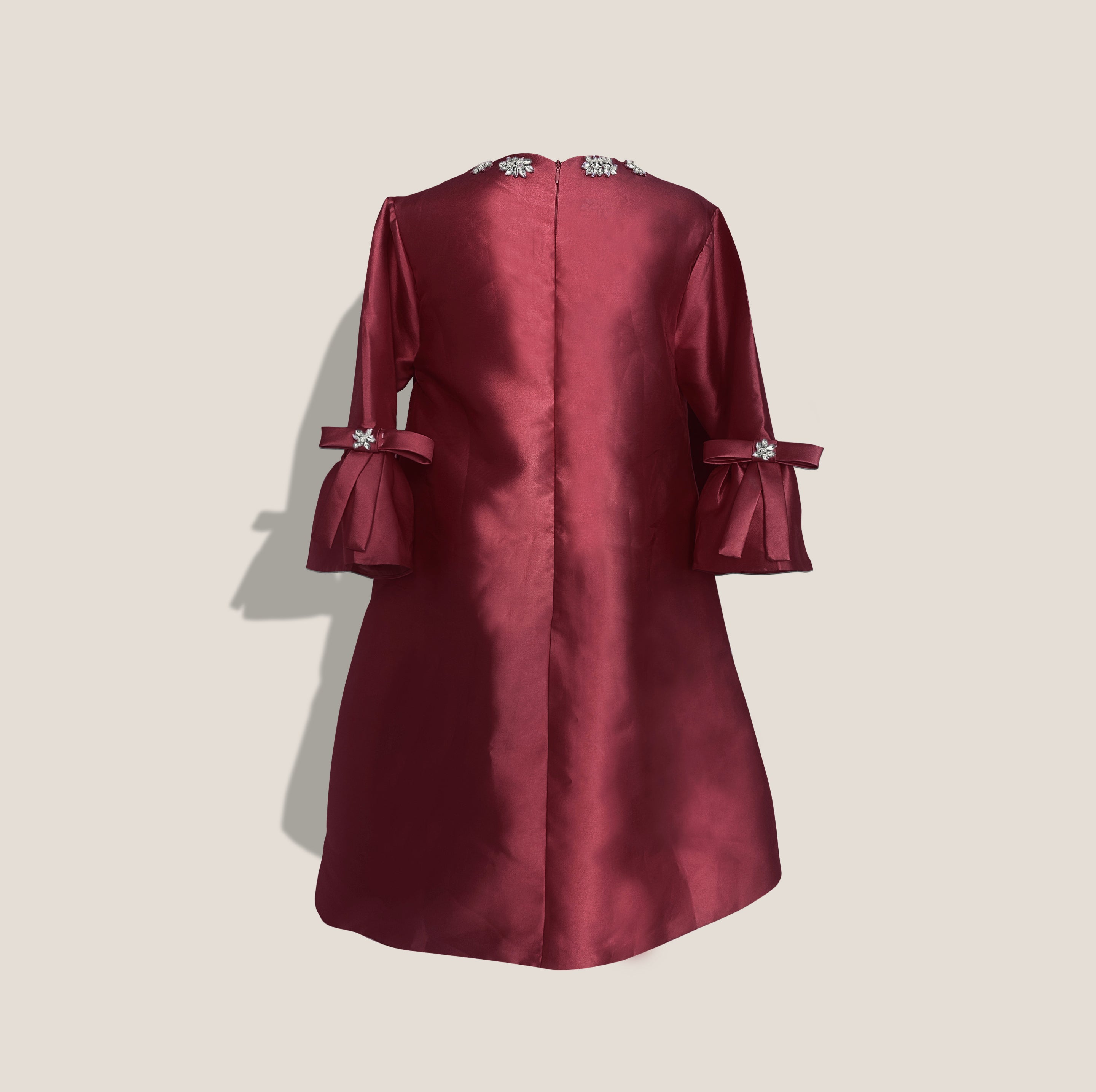 MME.MINK OPERA JEWEL GOWN - BURGUNDY