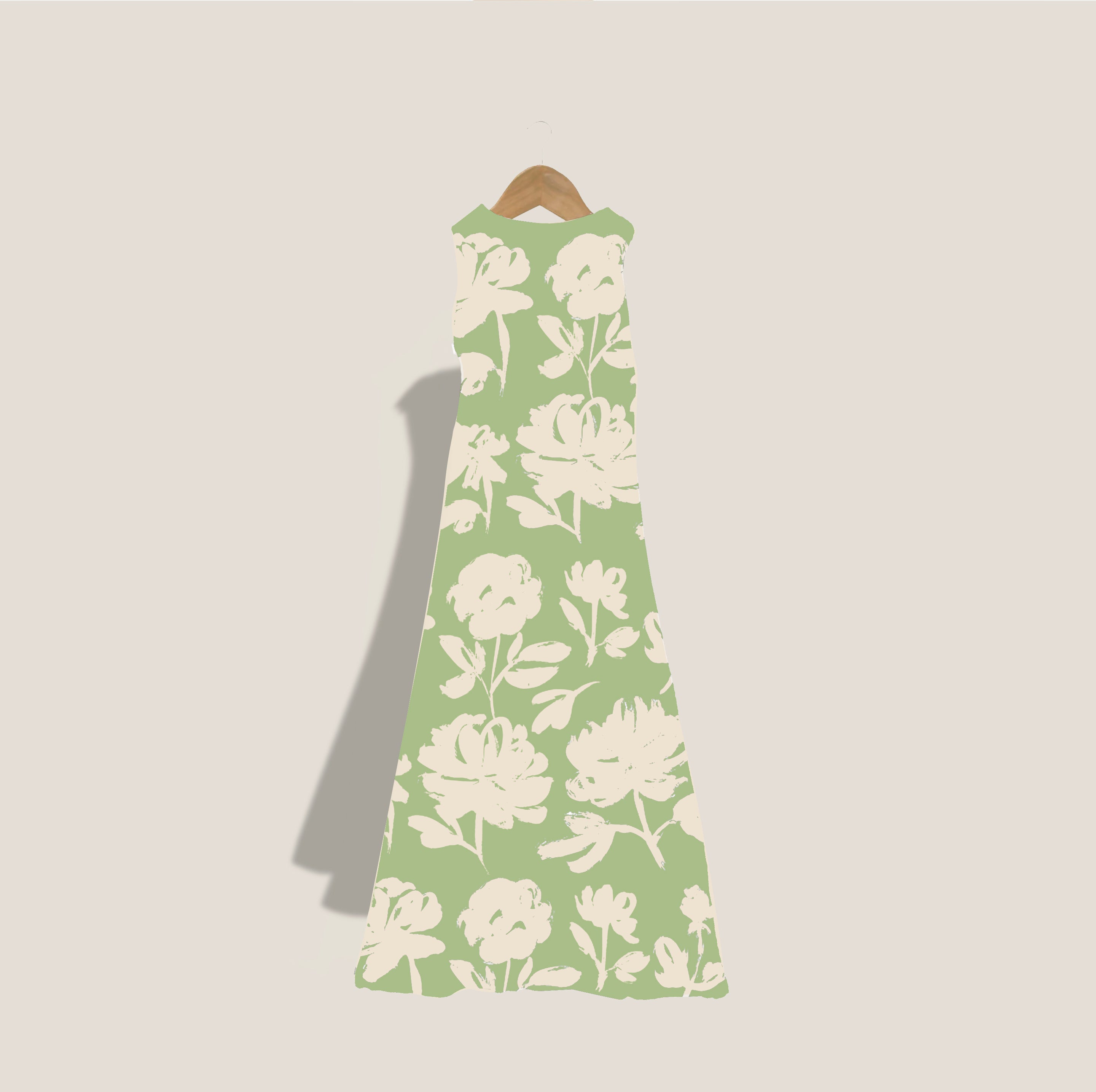 MME. CAP FERRAT GARDEN DRESS - FRENCH GREEN