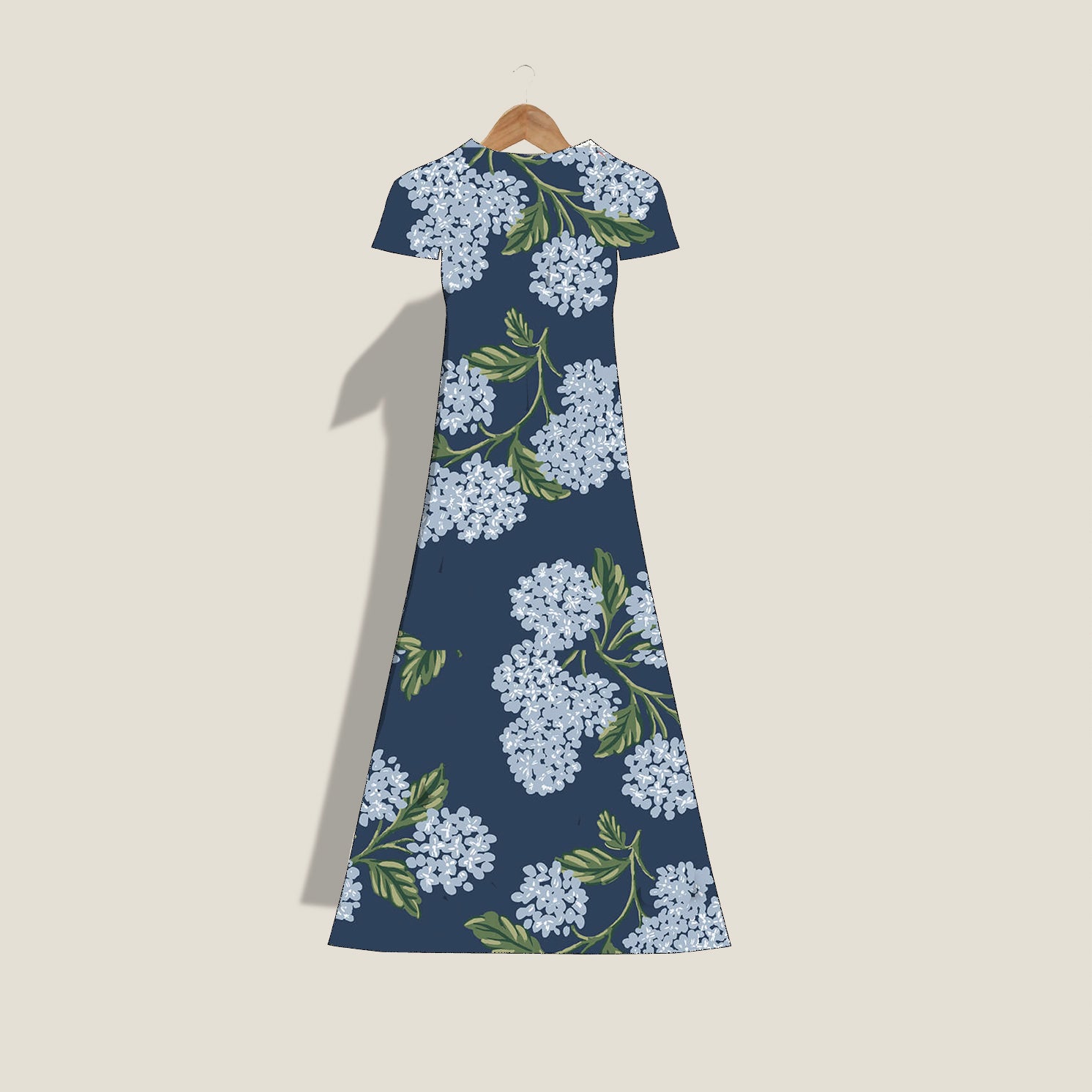 MME. HYDRANGEA GARDEN DRESS - CORNFLOWER