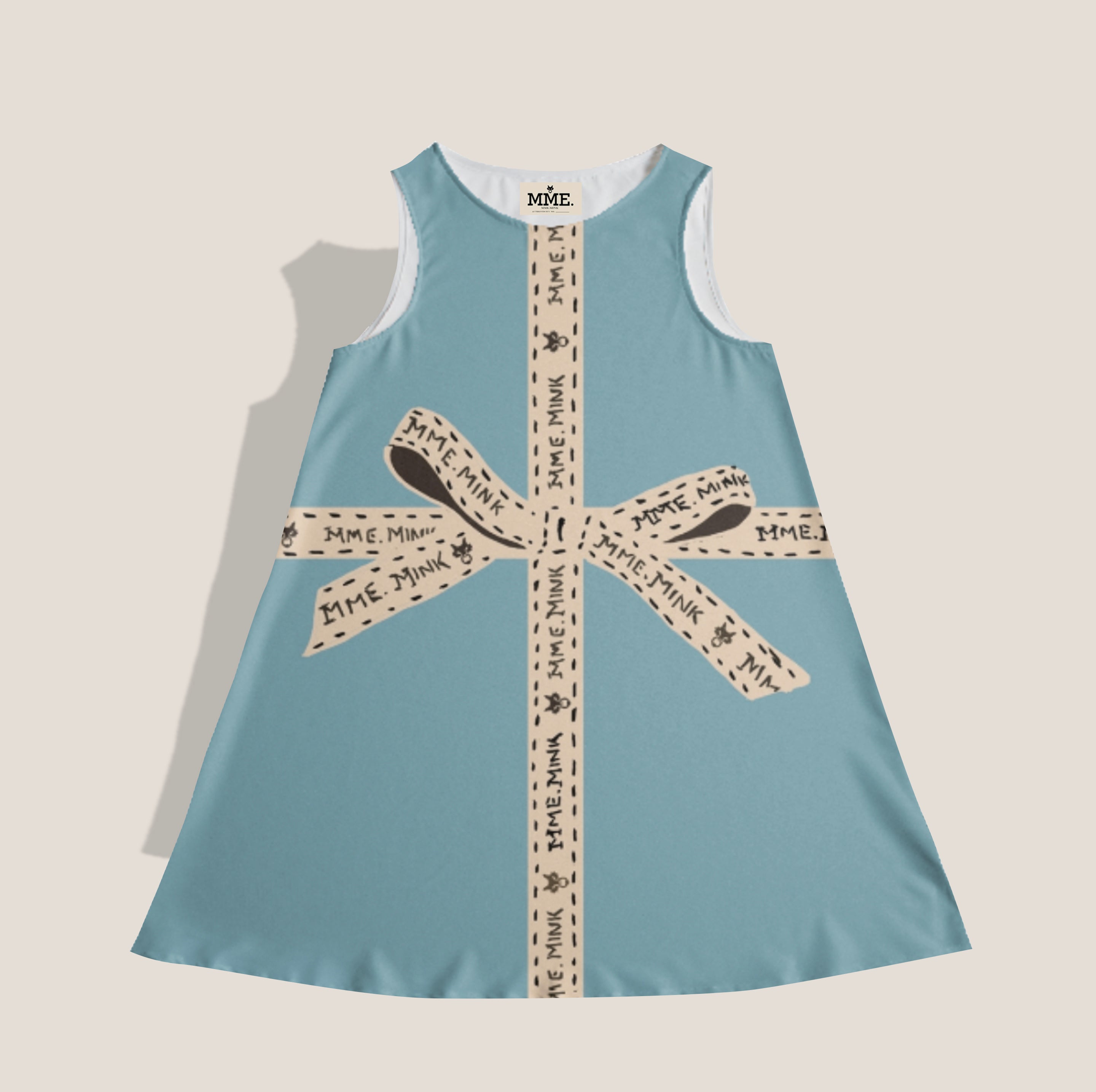 MME.MINK SCARF DRESS - BREAKFAST BLUE