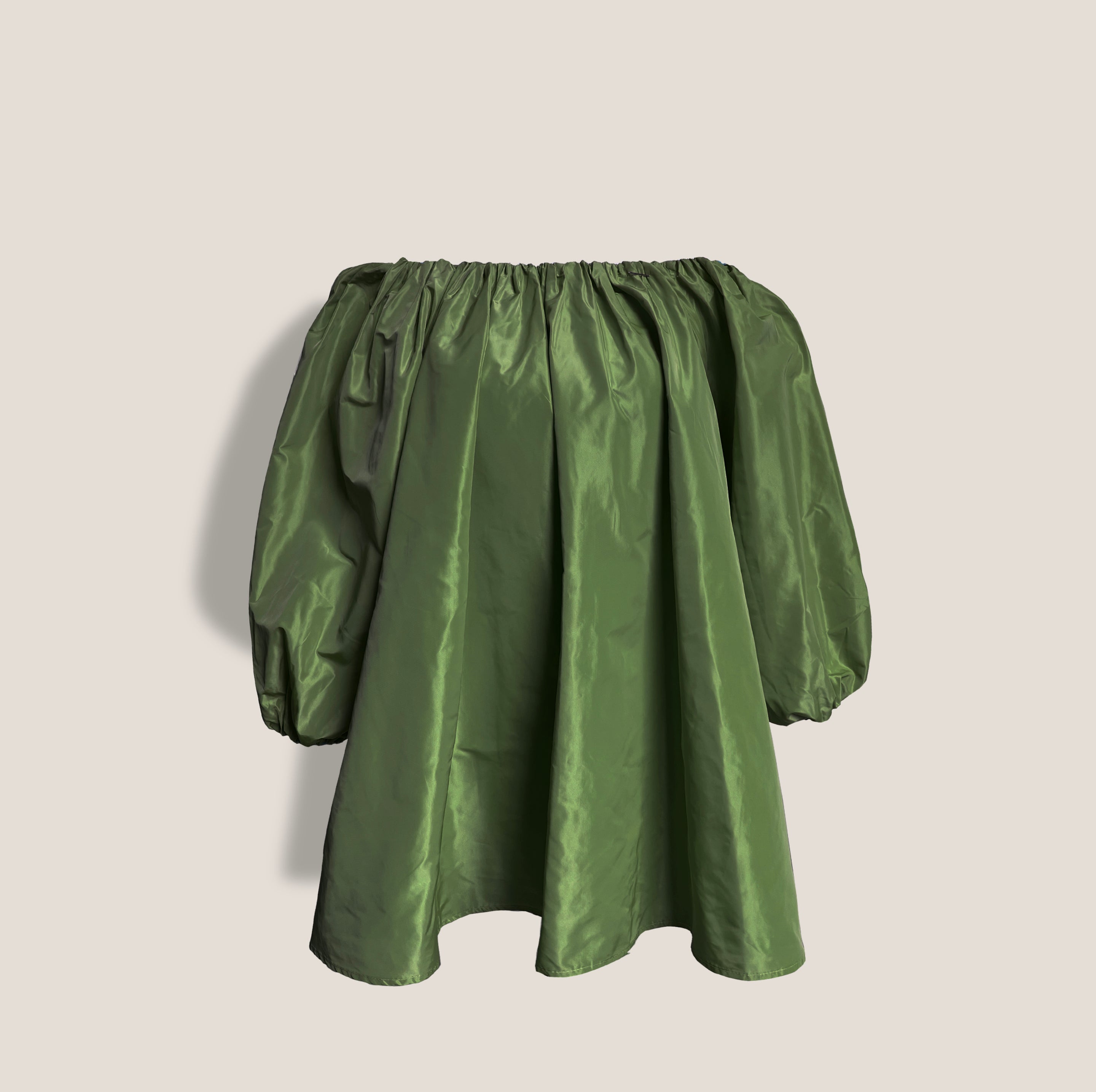 MME. GRACE Dress - Reversible NOIR/GREEN