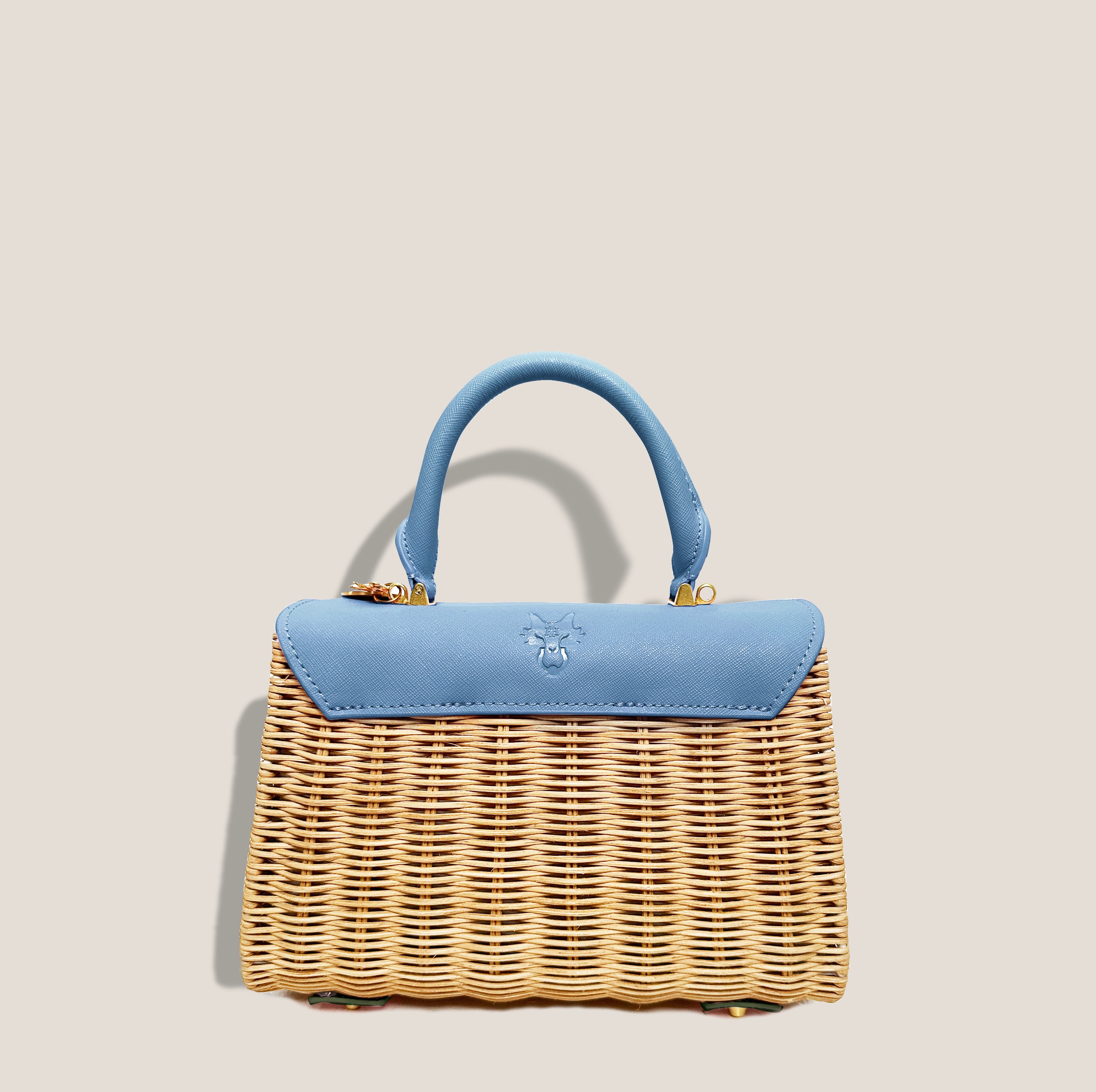 MME. AUDREY BASKET Bag - CORNFLOWER