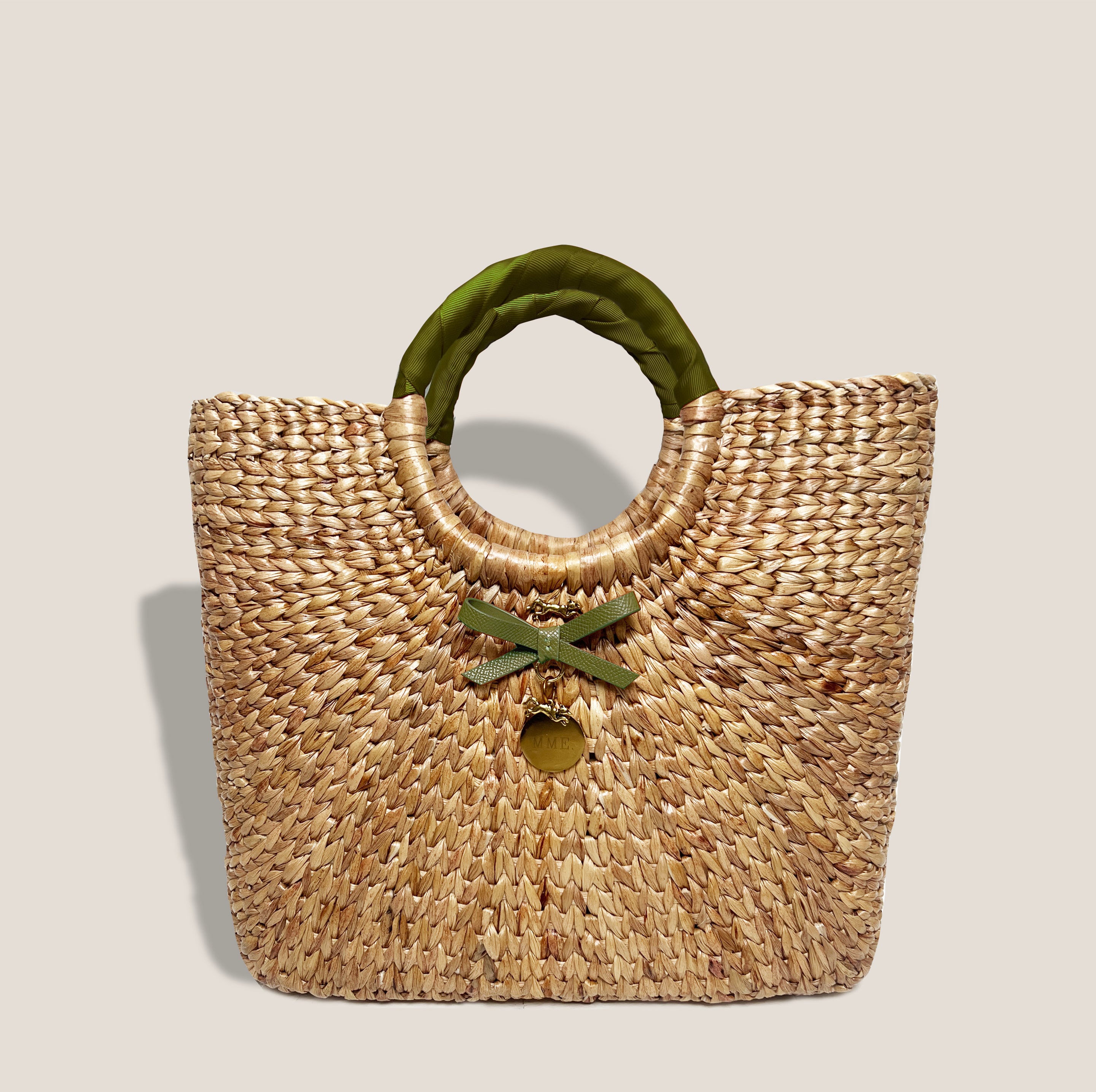 MME. BENTLEY BOW PETITE TOTE - Moss