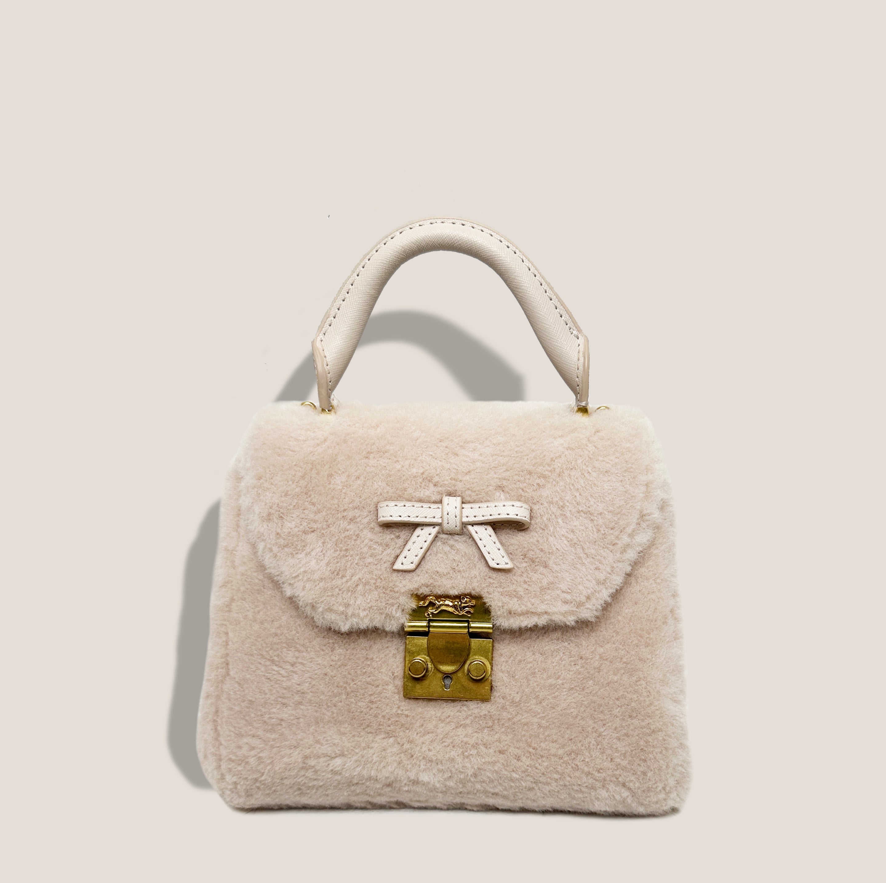 MME. AUDREY FUR Bag - CREME