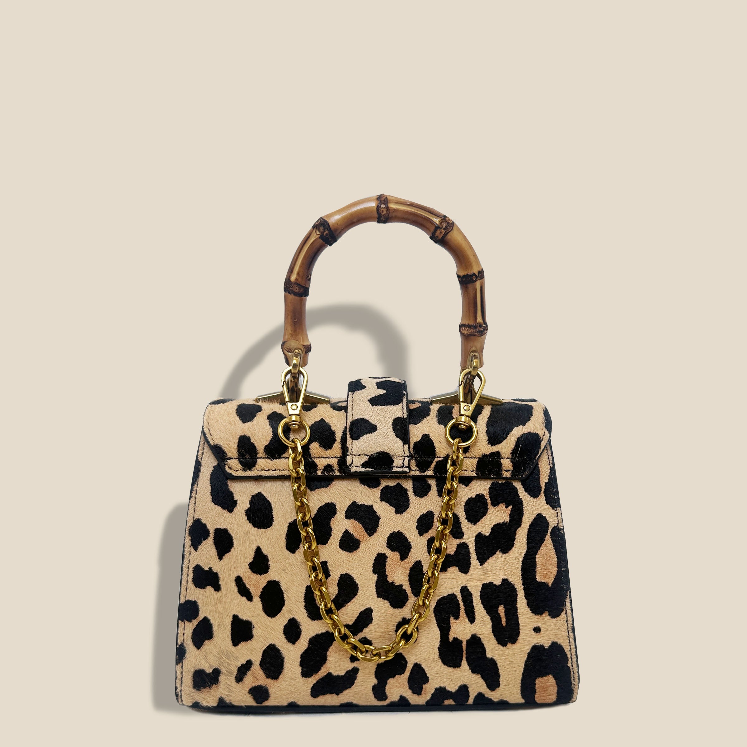 THE CARLTON BOW BAG 20cm - LEOPARD