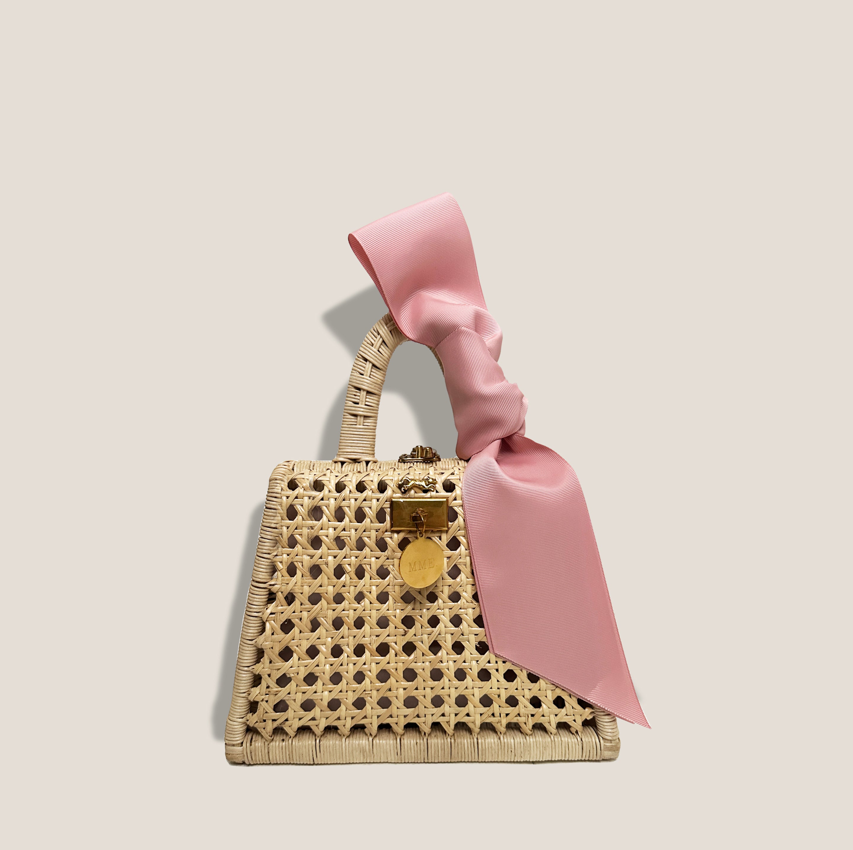 MME. MONACO CANE BAG - ROSE