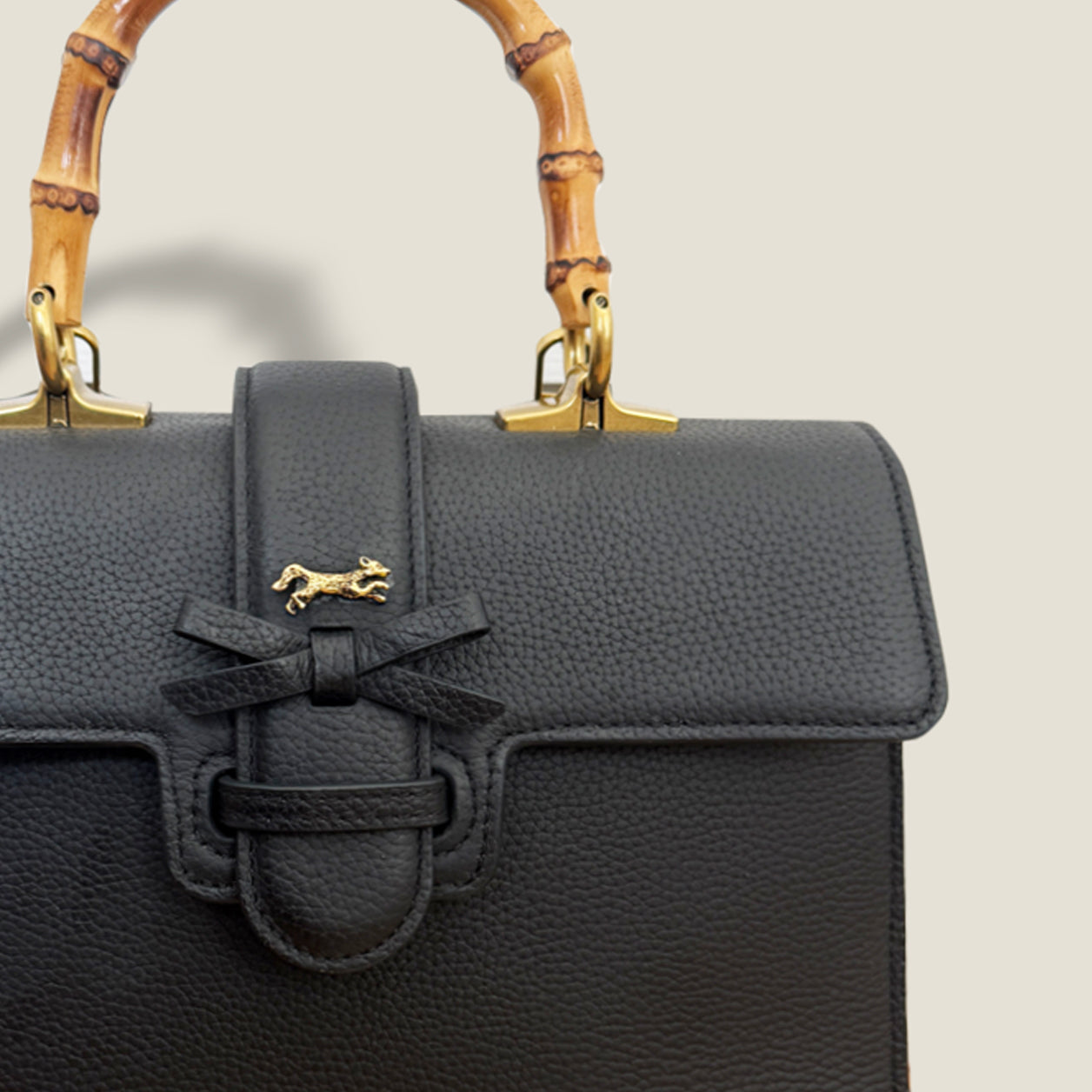 THE CARLTON BOW BAG PETITE - NOIR