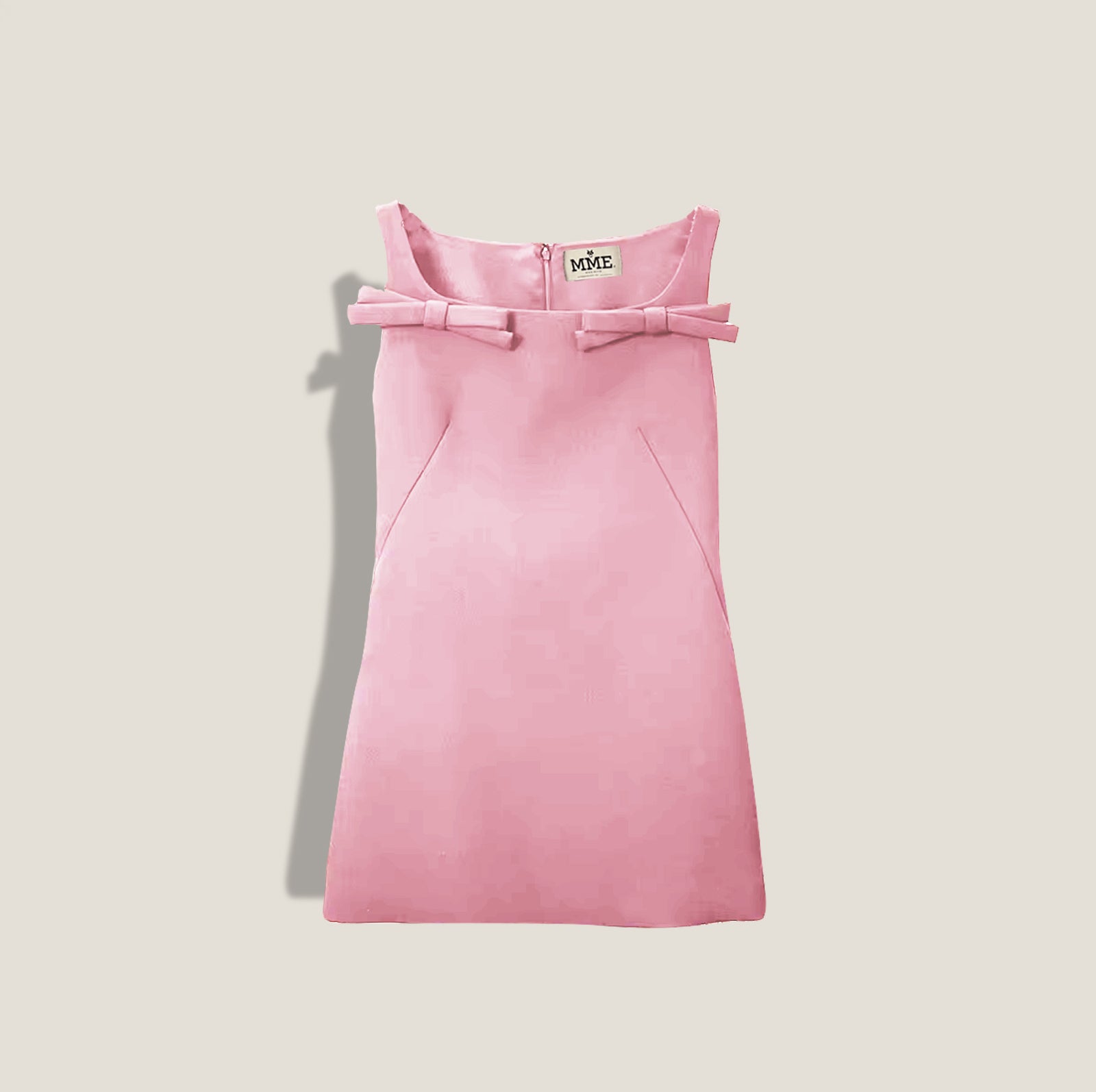 MME. MINI KITTY BOW DRESS - ROSE