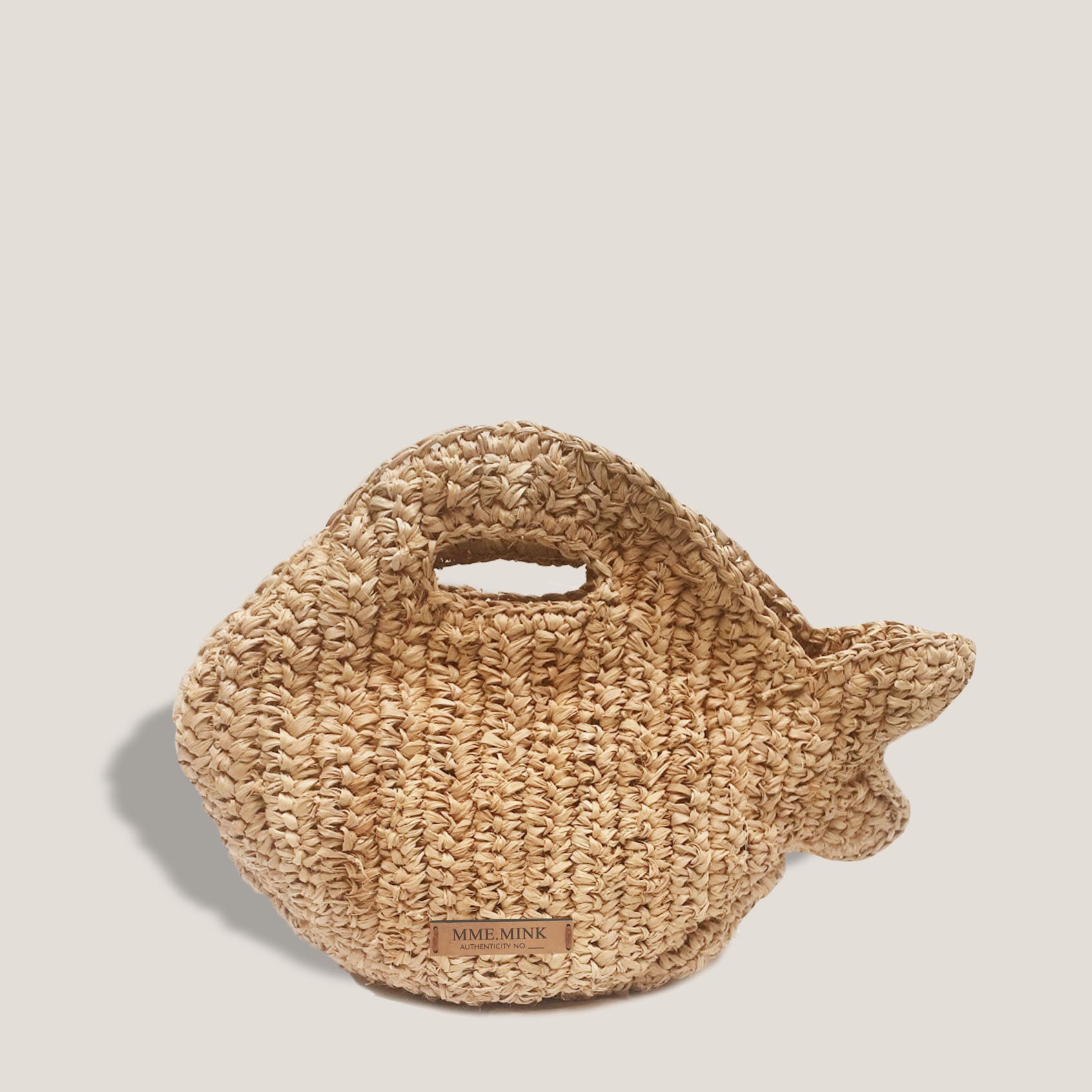 MME. FISH RAFFIA WOVEN Clutch