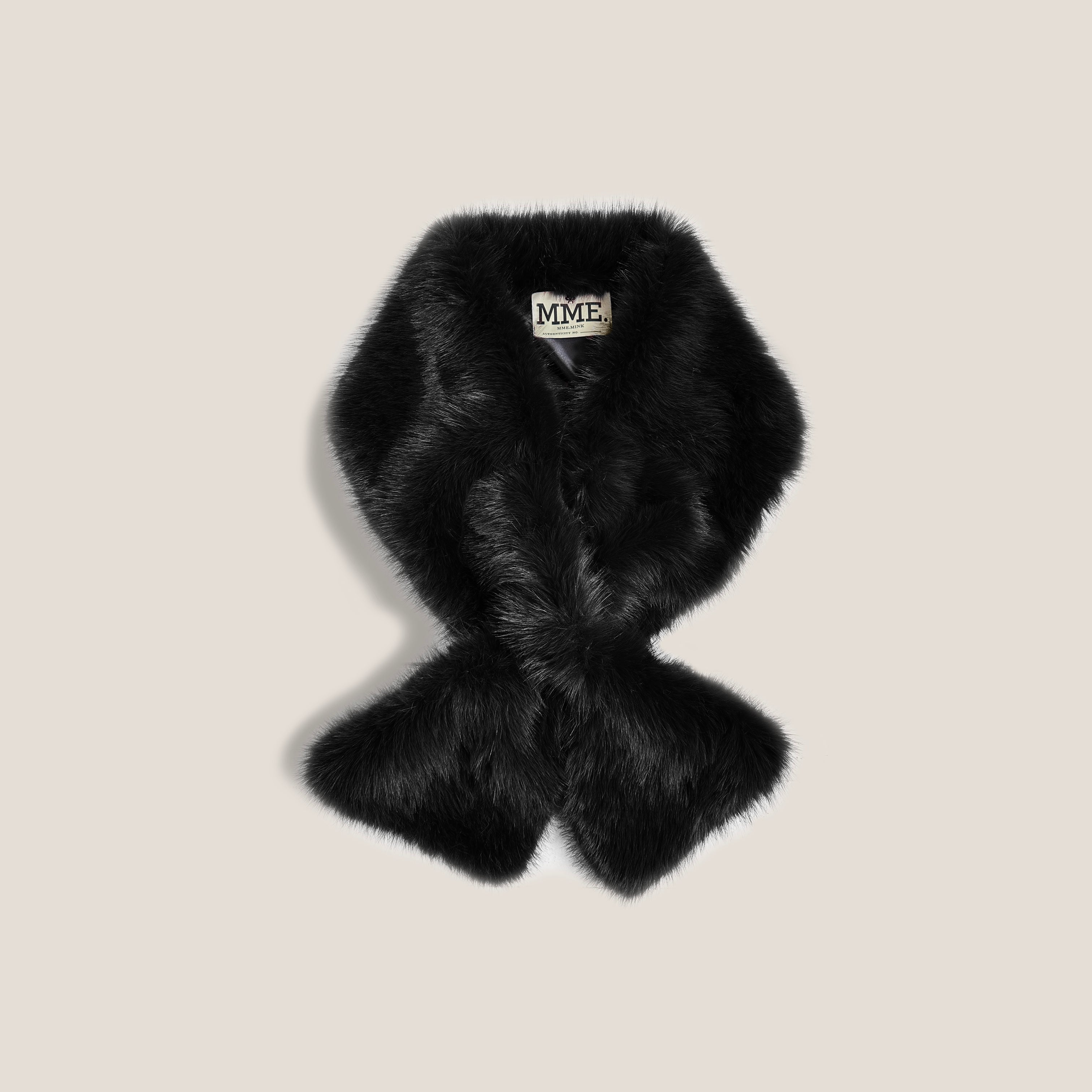 The Radziwill Wrap - Fur Scarf NOIR