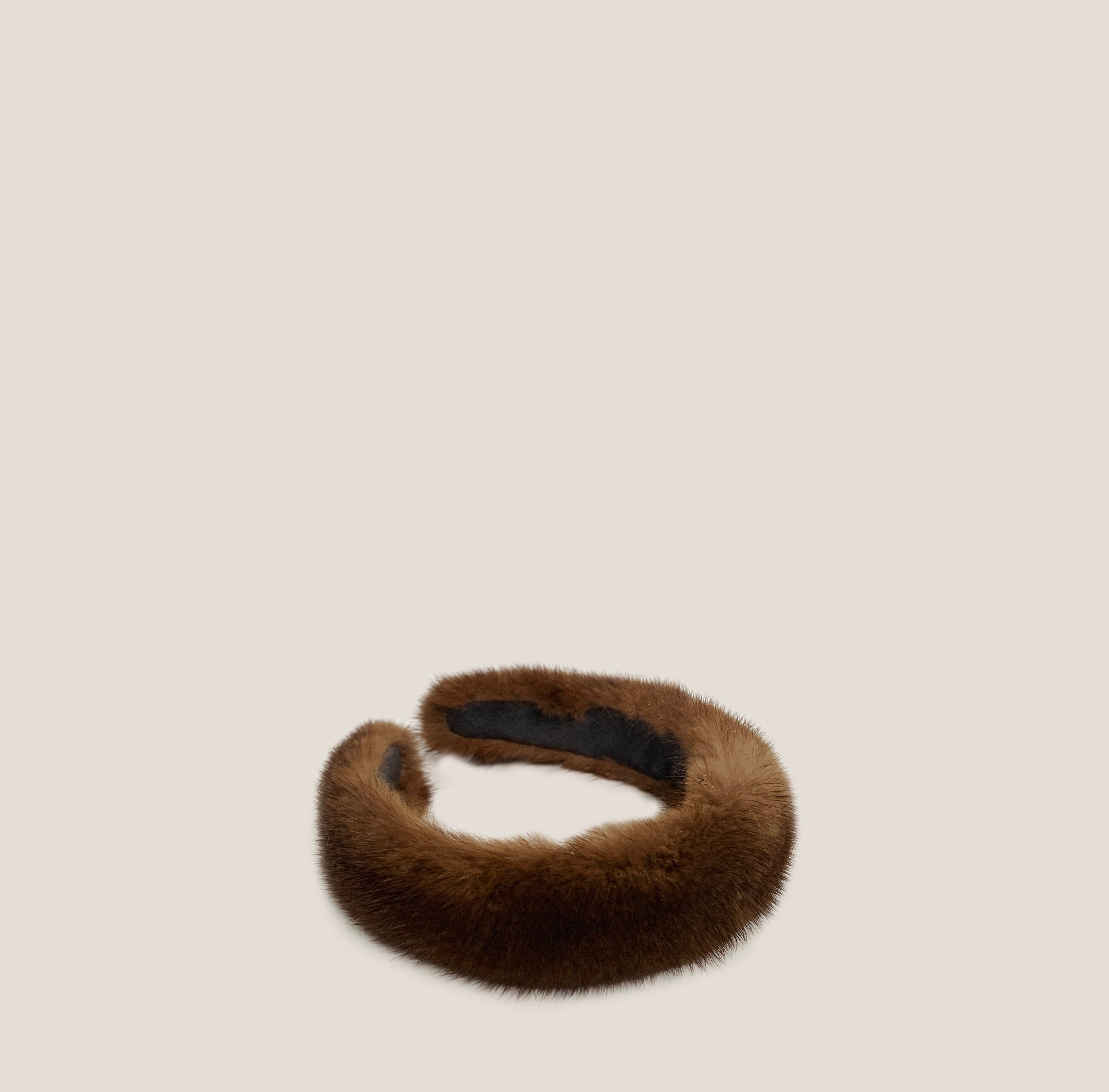 MME.MINKY HEAD BAND - SABLE